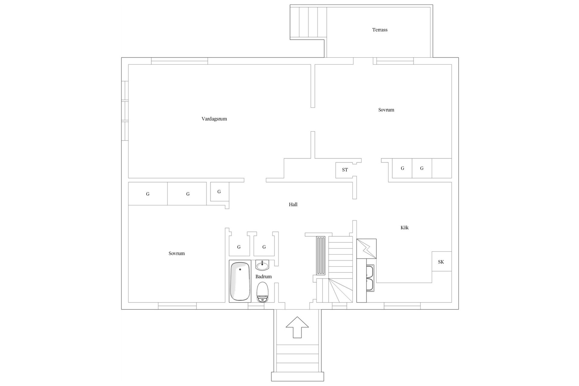 Villa, Skiftesvägen 5, Gränna, Jönköping