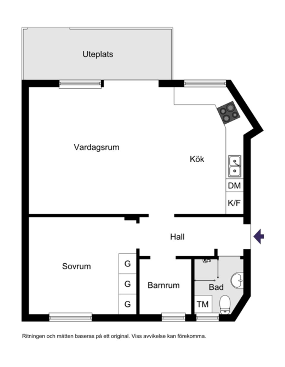 Bostadsrätt, Sjöbjörnsvägen 44, Gröndal, Stockholm