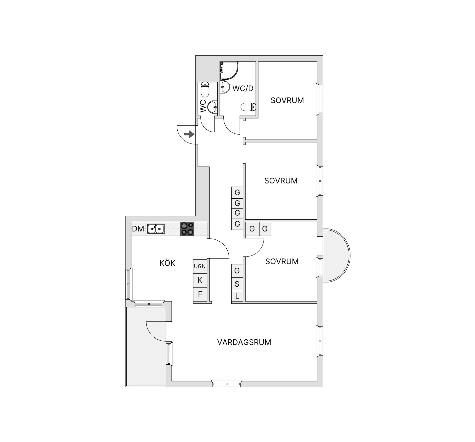 Bostadsrätt, Södra Kungsvägen 234, Brevik, Lidingö
