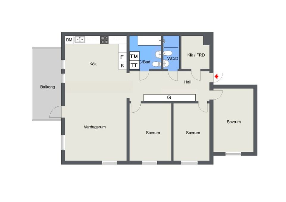 Bostadsrätt, Kornettstigen 3, 4tr, Brunna - Kungsängen, Upplands-Bro