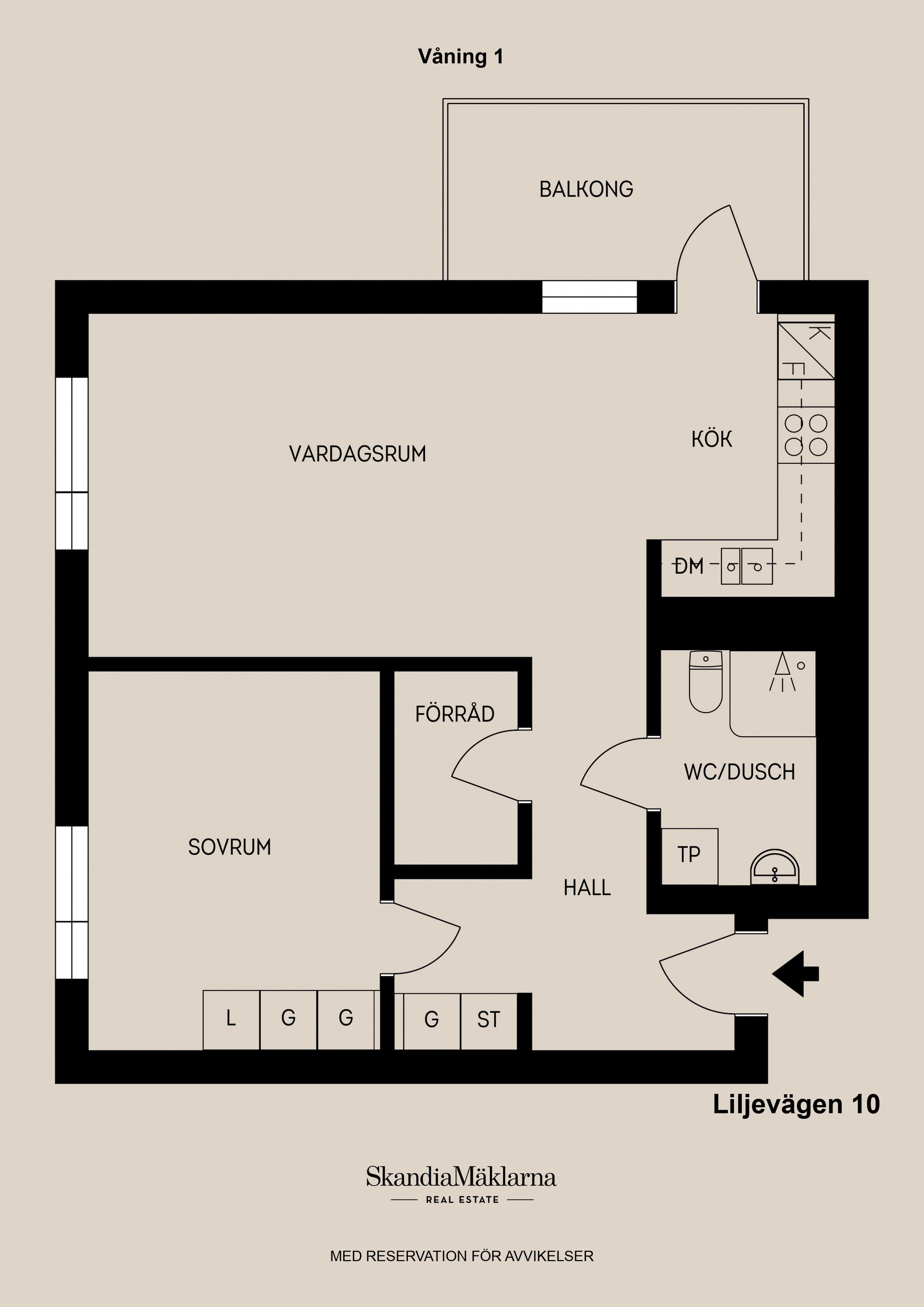 Bostadsrätt, Liljevägen 10, Villastaden, Gävle