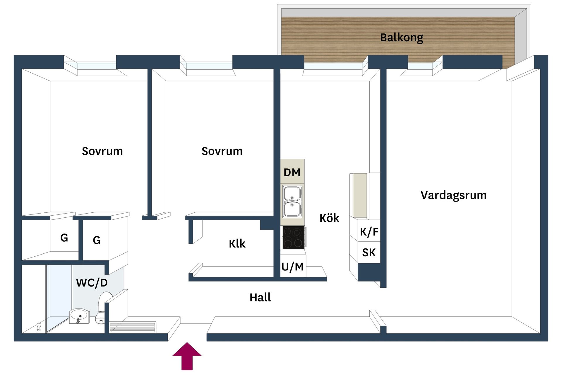 Bostadsrätt, Falkmansgatan 3B, Pildammarna, Malmö