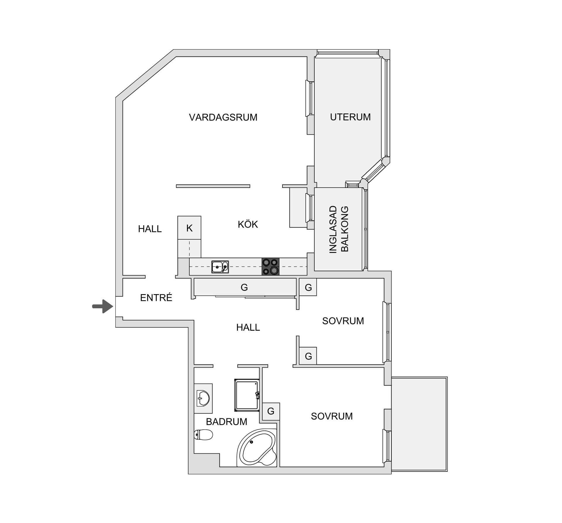 Bostadsrätt, Tallvägen 9A, Bredsand, Sundsvall