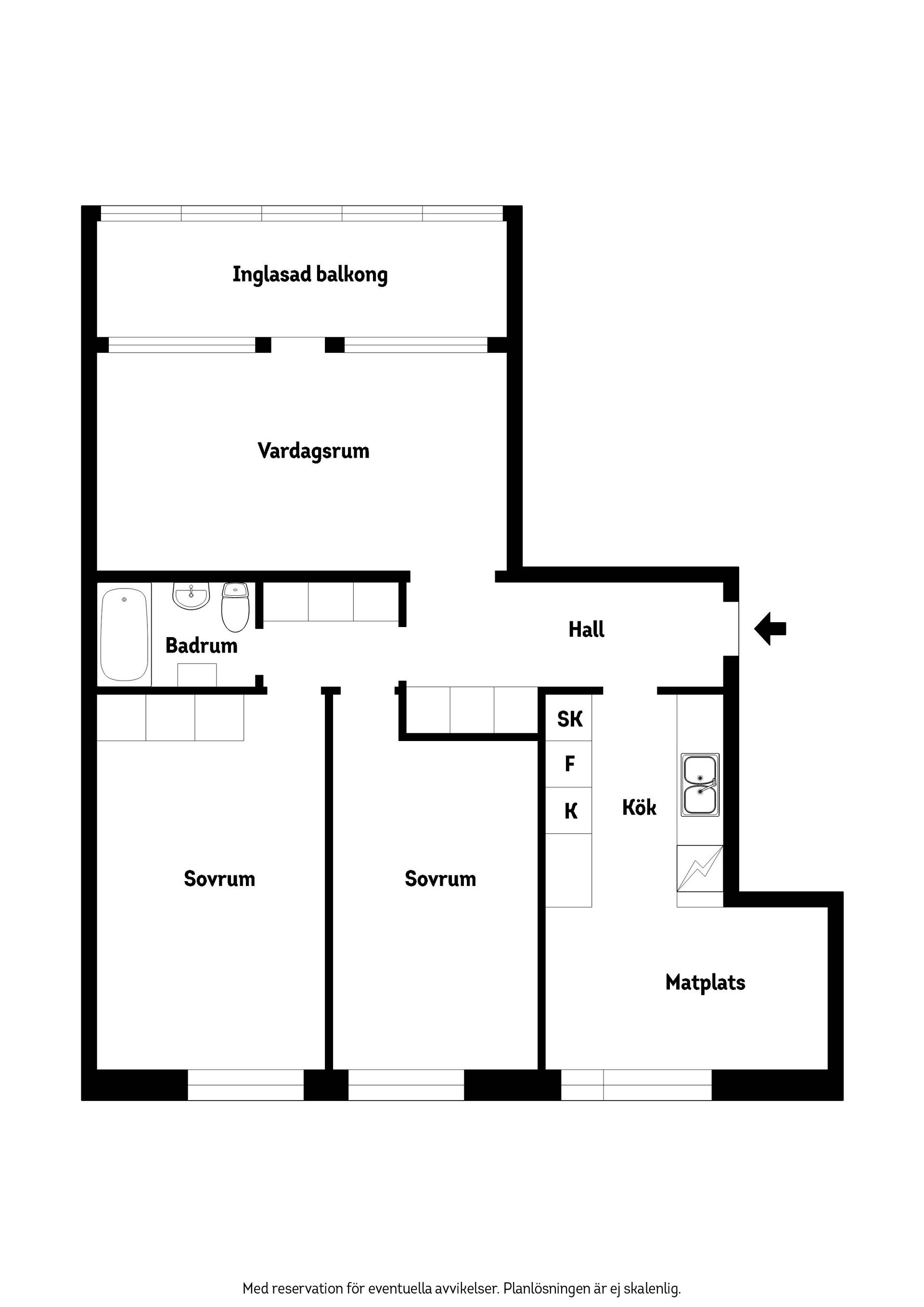 Bostadsrätt, Odengatan 3A, Centralt, Eslöv