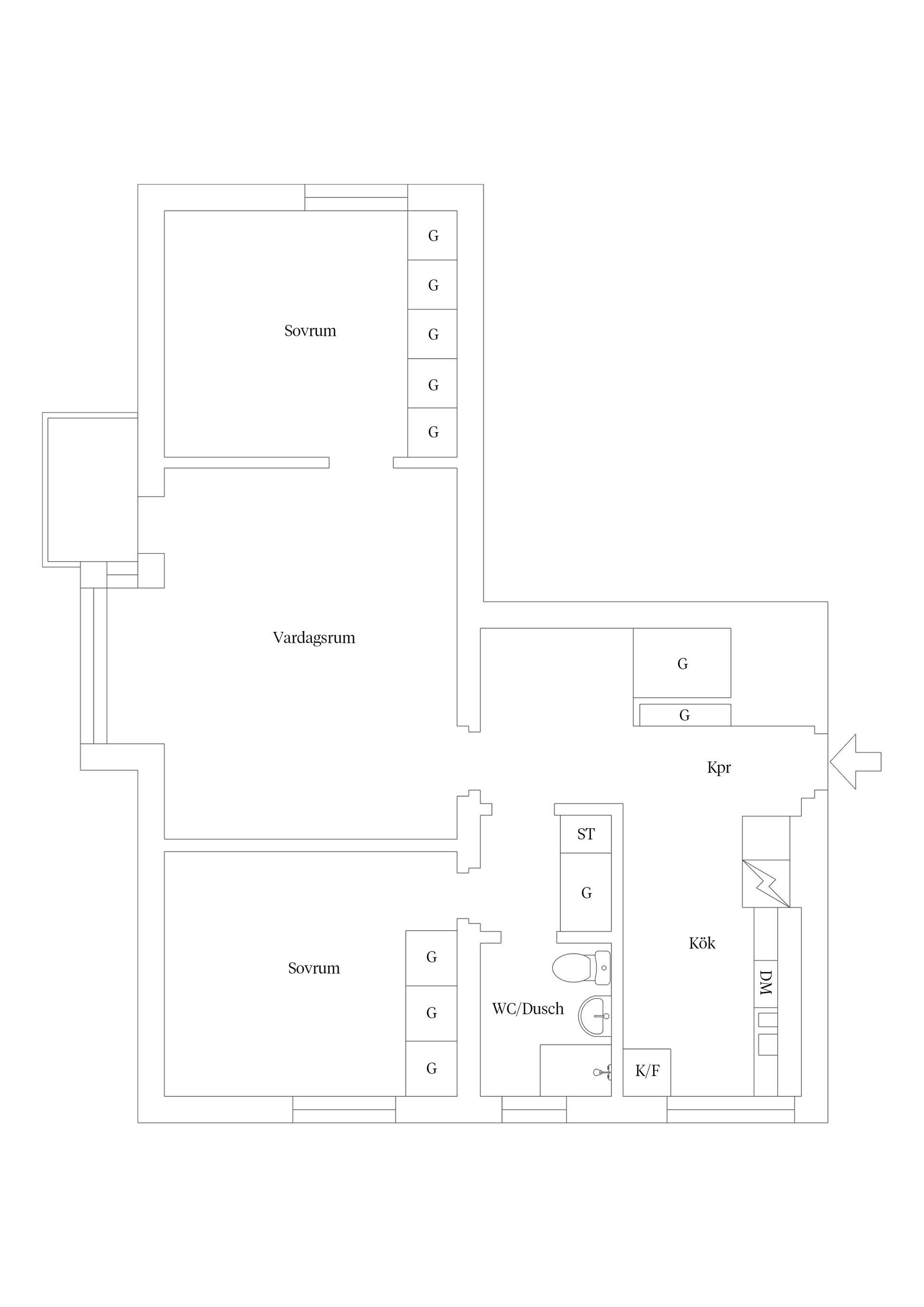Bostadsrätt, Fogdegatan 3B, Lindö, Kalmar