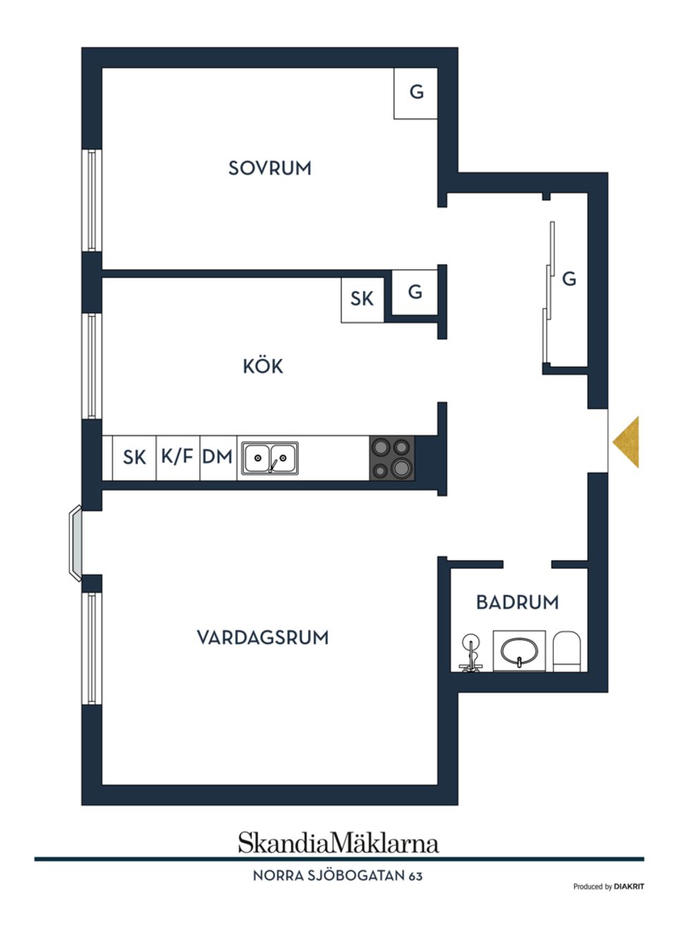 Bostadsrätt, Norra Sjöbogatan 63, Sjöbo, Borås