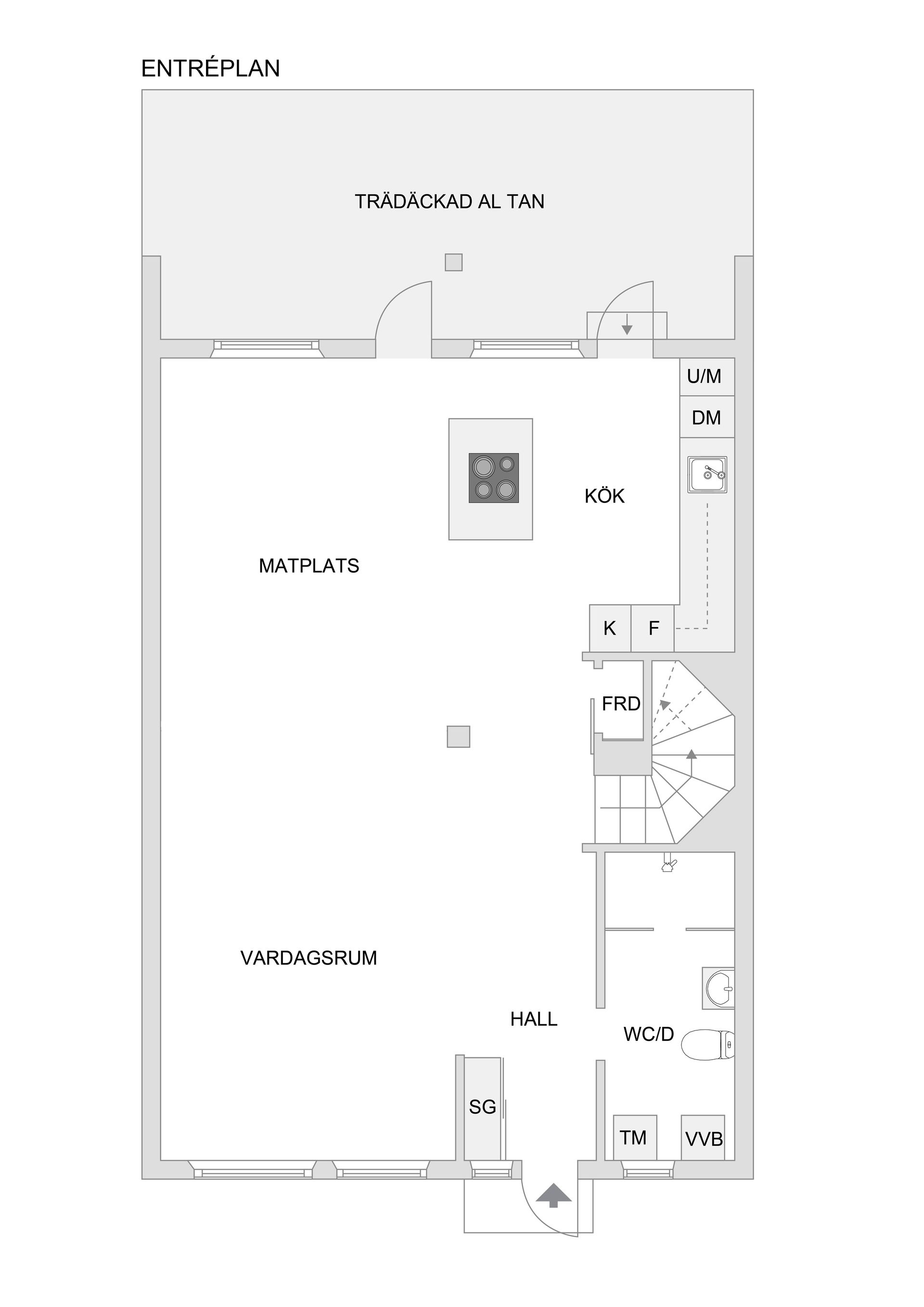 Villa, Radhus, Såningsvägen 57, Viksjö, Järfälla