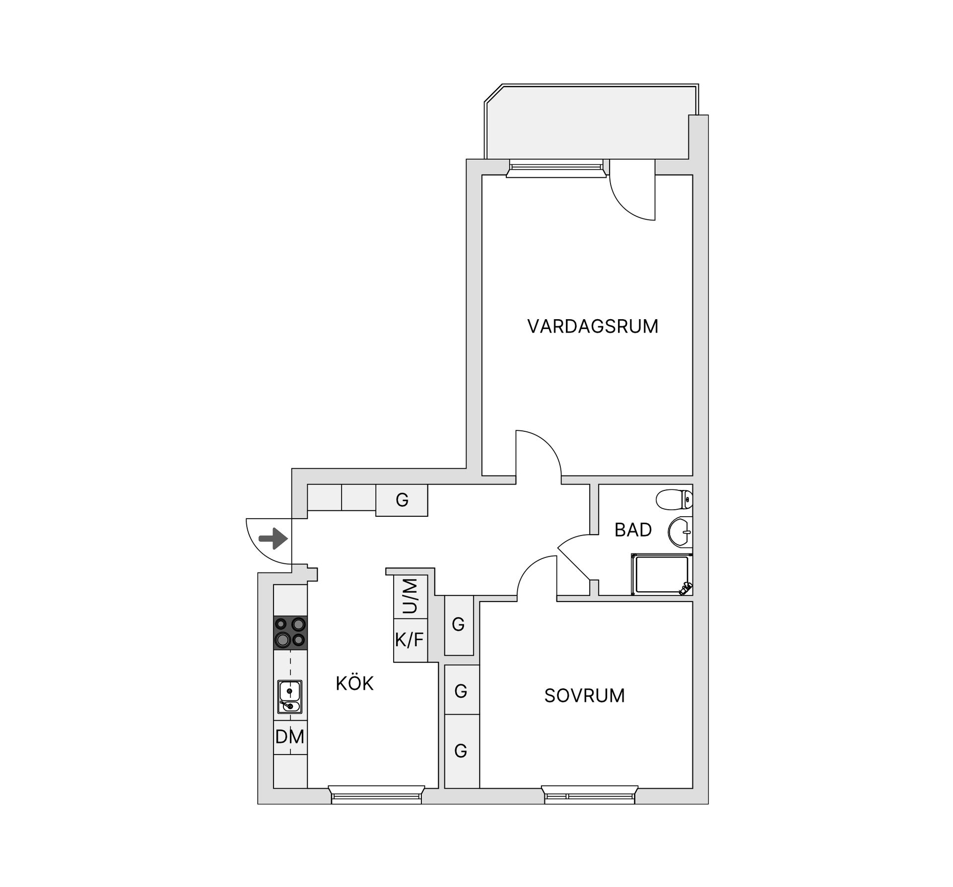 Bostadsrätt, Årstagatan 15, Salabacke, Uppsala