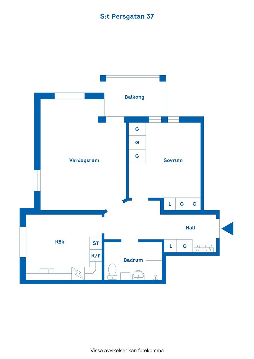 Bostadsrätt, S:t Persgatan 37, Centralt, Norrköping