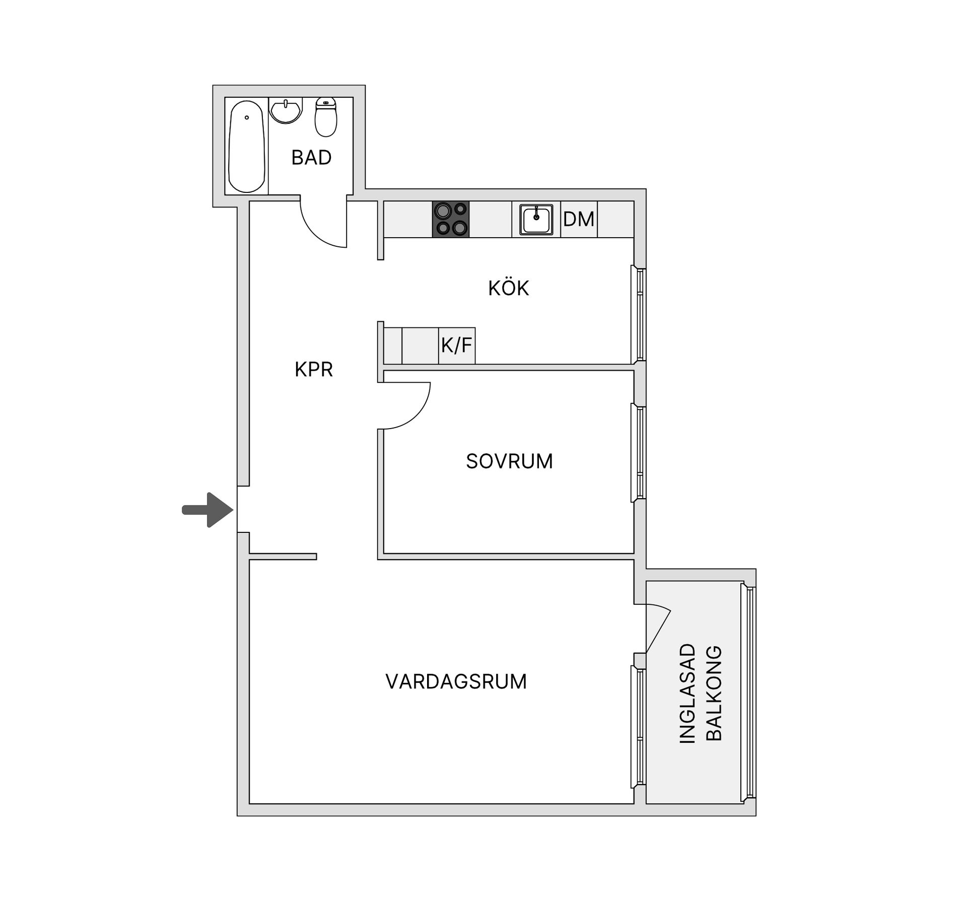 Bostadsrätt, Eriksfältsgatan 61B, Nydala, Malmö