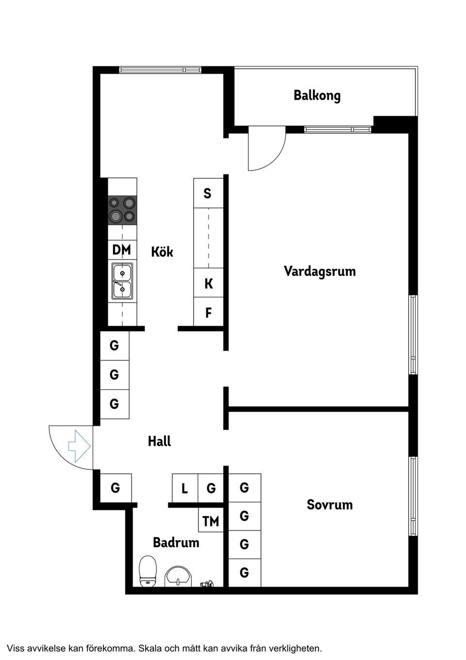 Bostadsrätt, Östra Bergsgatan 1A, Östra Berg, Tranås