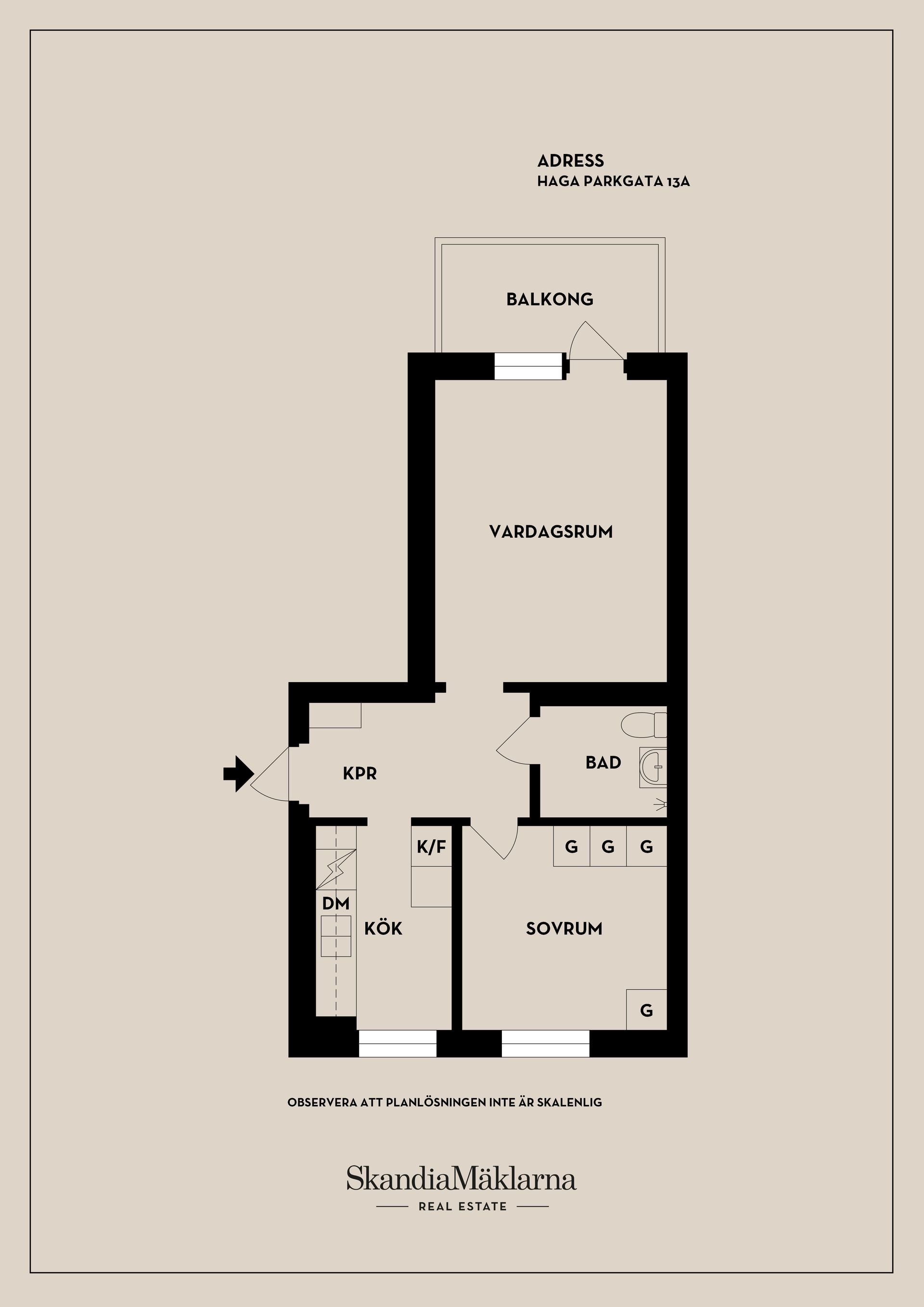 Bostadsrätt, Haga parkgata 13A, Haga, Västerås