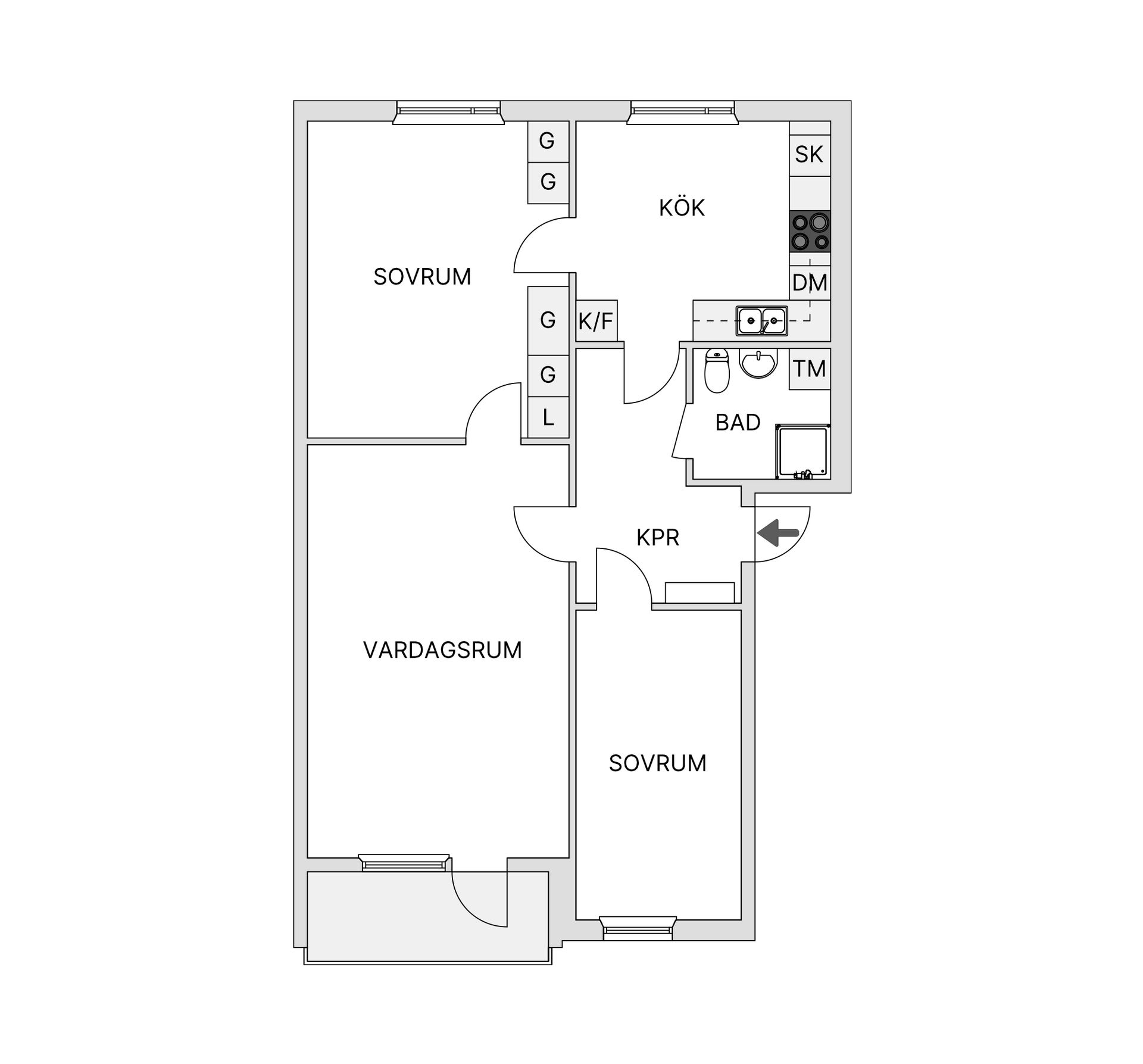Bostadsrätt, Harabergsplan 3C, Centralt, Ljungby