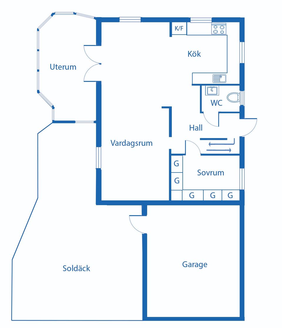 Villa, Uttervägen 7, Olsbacka, Gävle