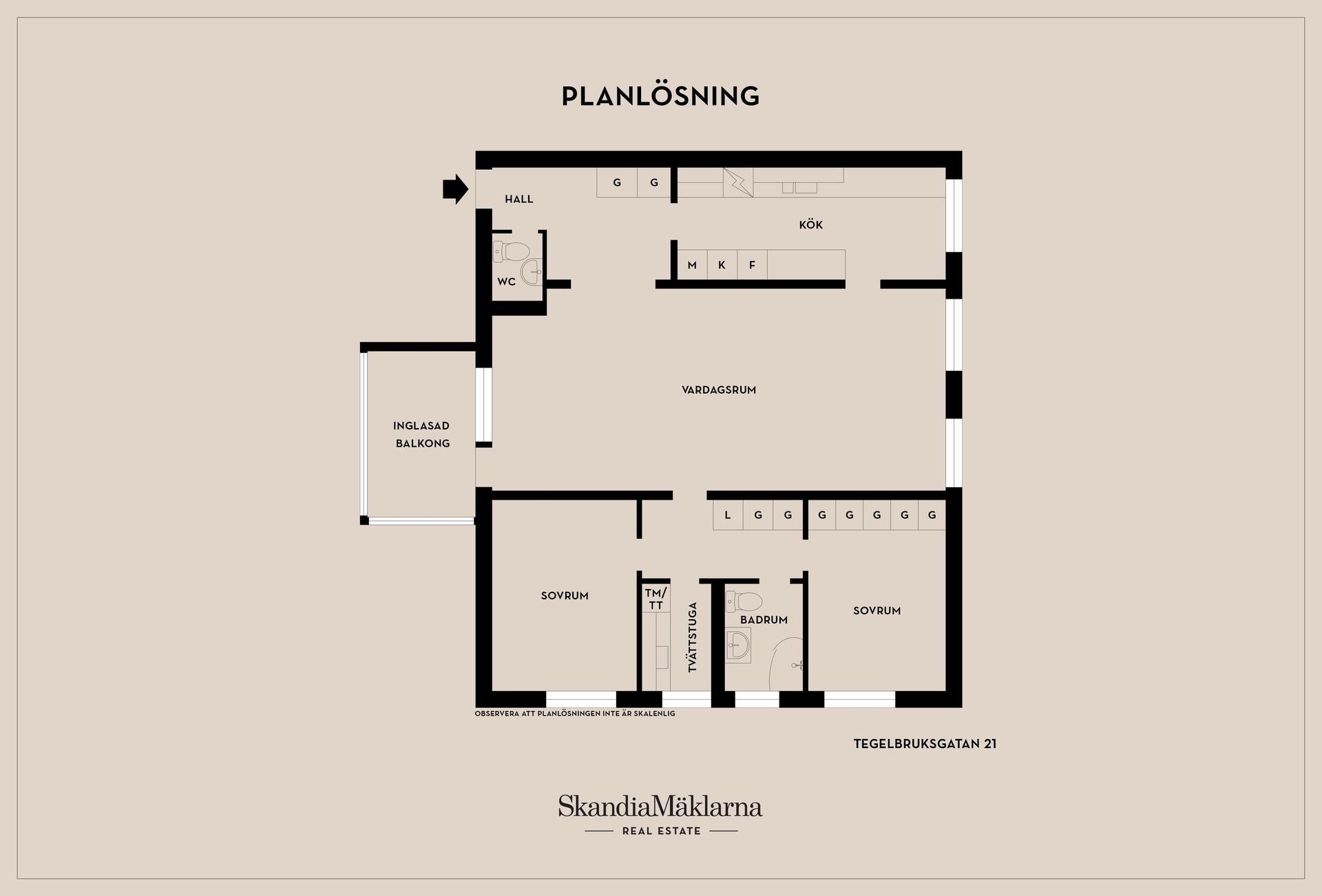 Bostadsrätt, Tegelbruksgatan 21, Centralt, Eskilstuna