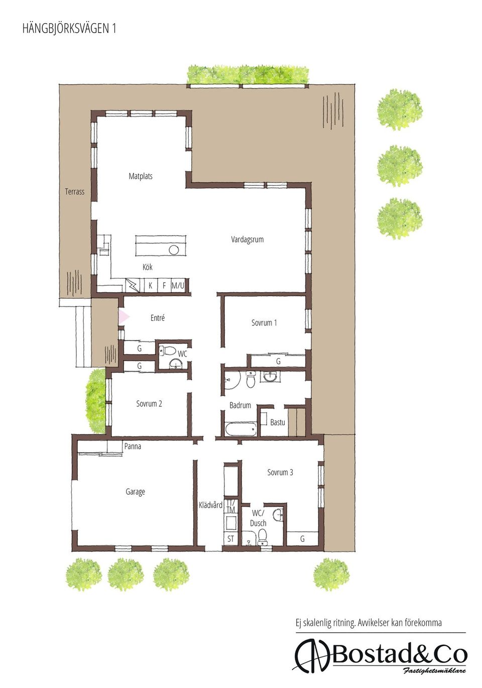 Villa, Hängbjörksvägen 1, Sandhamn-Görvik, Halmstad
