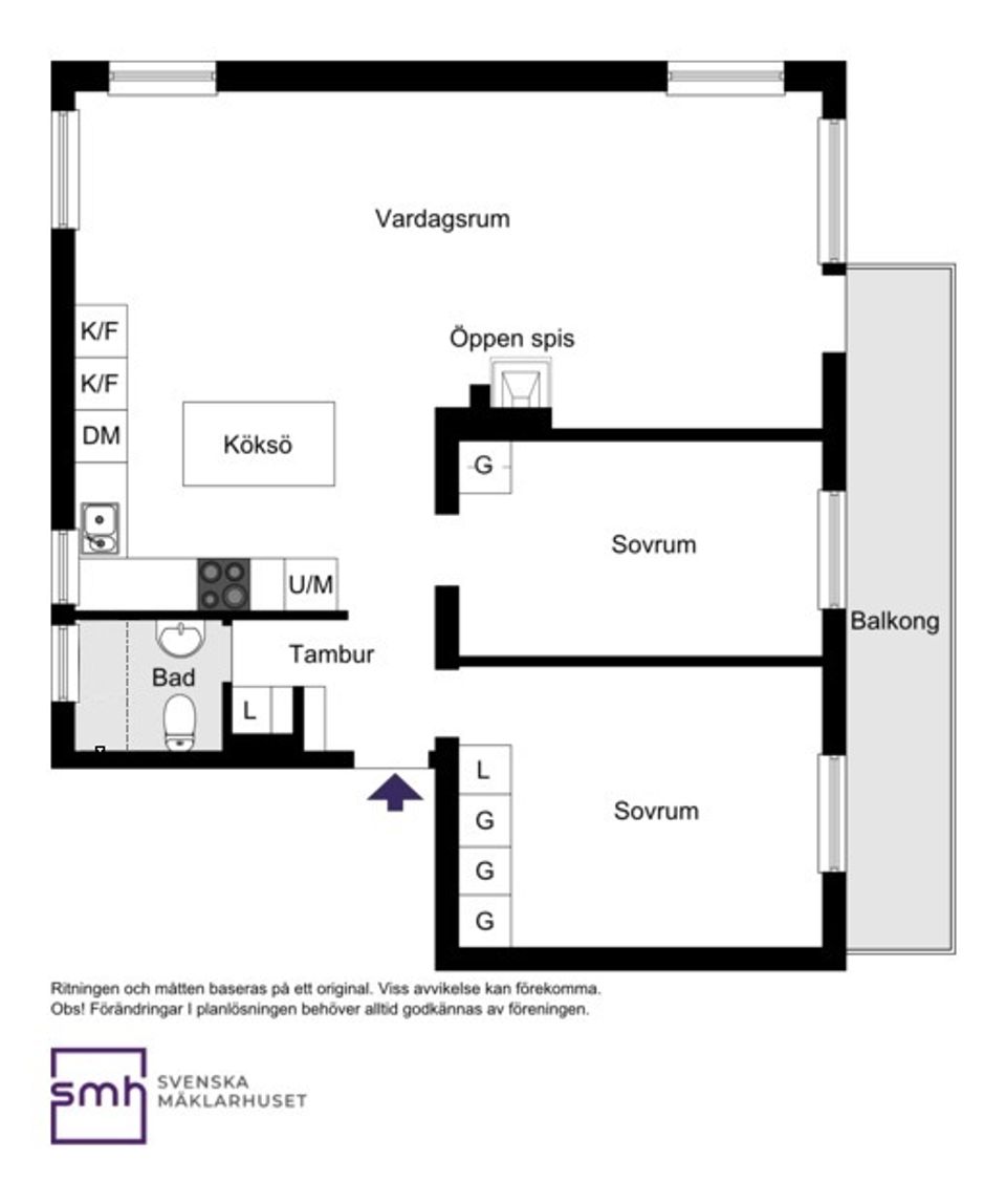 Bostadsrätt, Sareksvägen 1, Bromma / Traneberg, Stockholm