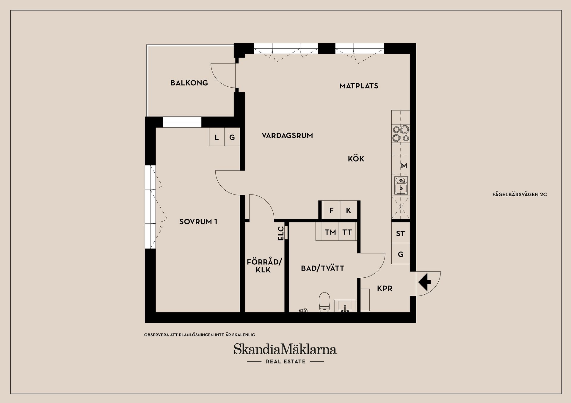 Bostadsrätt, Fågelbärsvägen 2C, Linköping