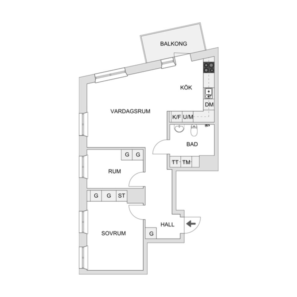 Bostadsrätt, Sonja Kovalevskys Gata 8, 7 tr, Stockholm