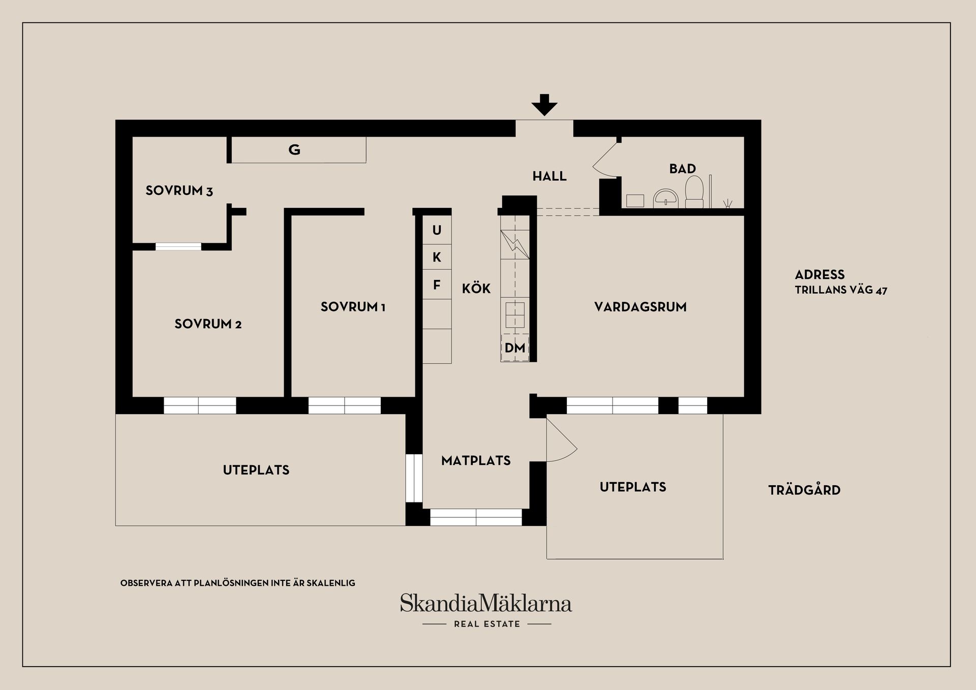 Bostadsrätt, Trillans väg 47, Nacka