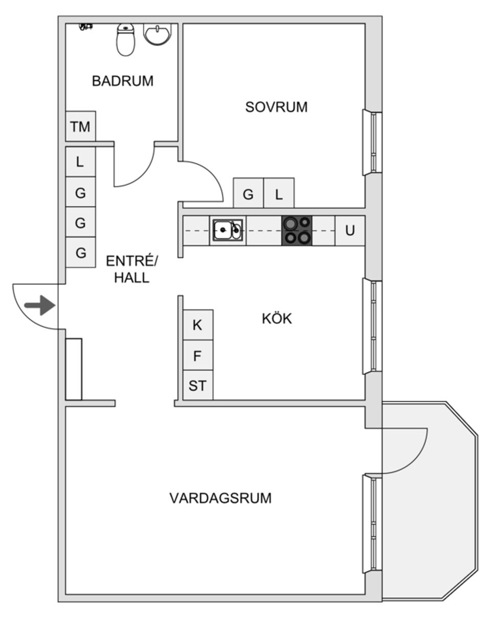 Bostadsrätt, Torggatan 15B, Centrum, Kalix