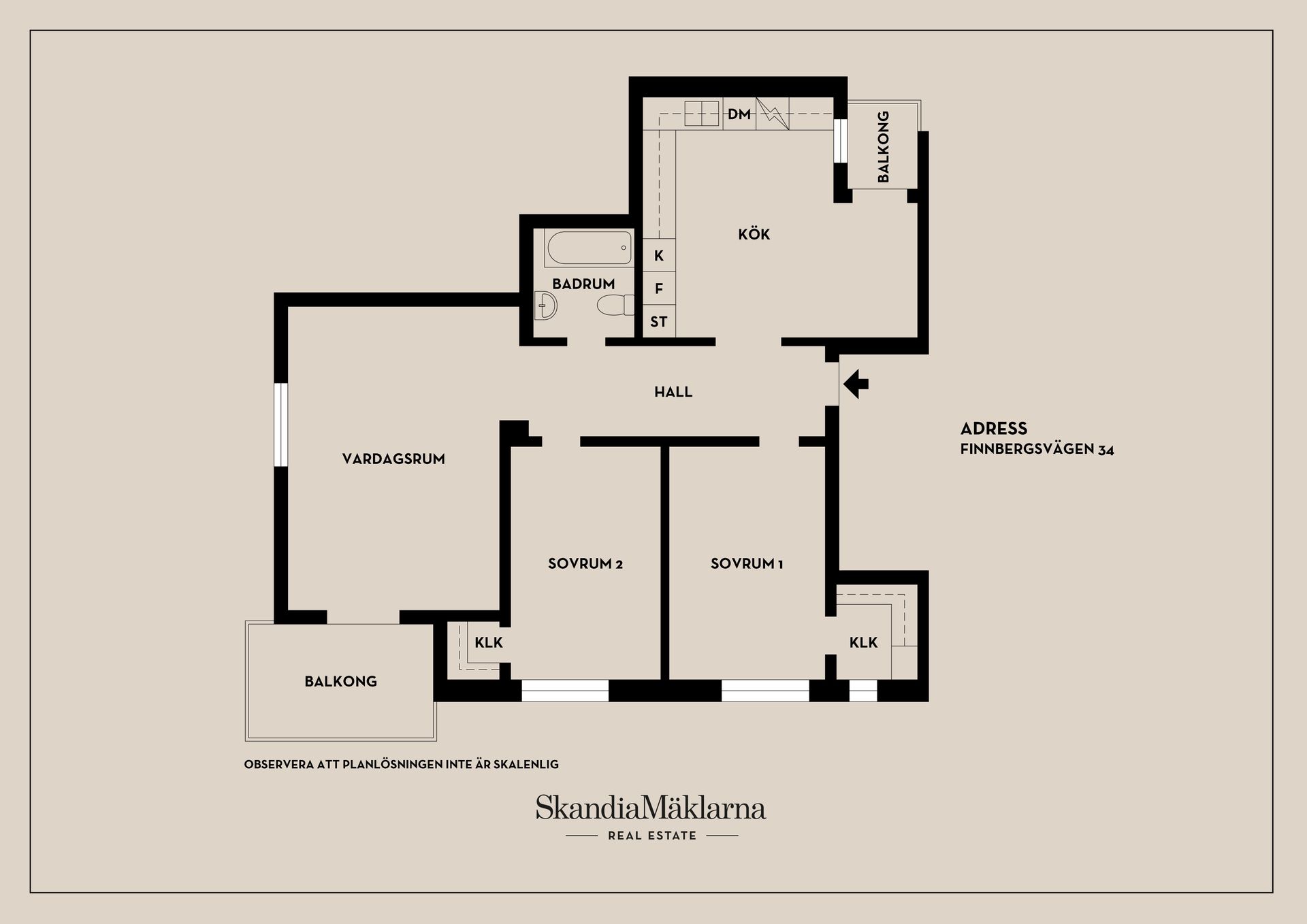 Bostadsrätt, Finnbergsvägen 34, Nacka