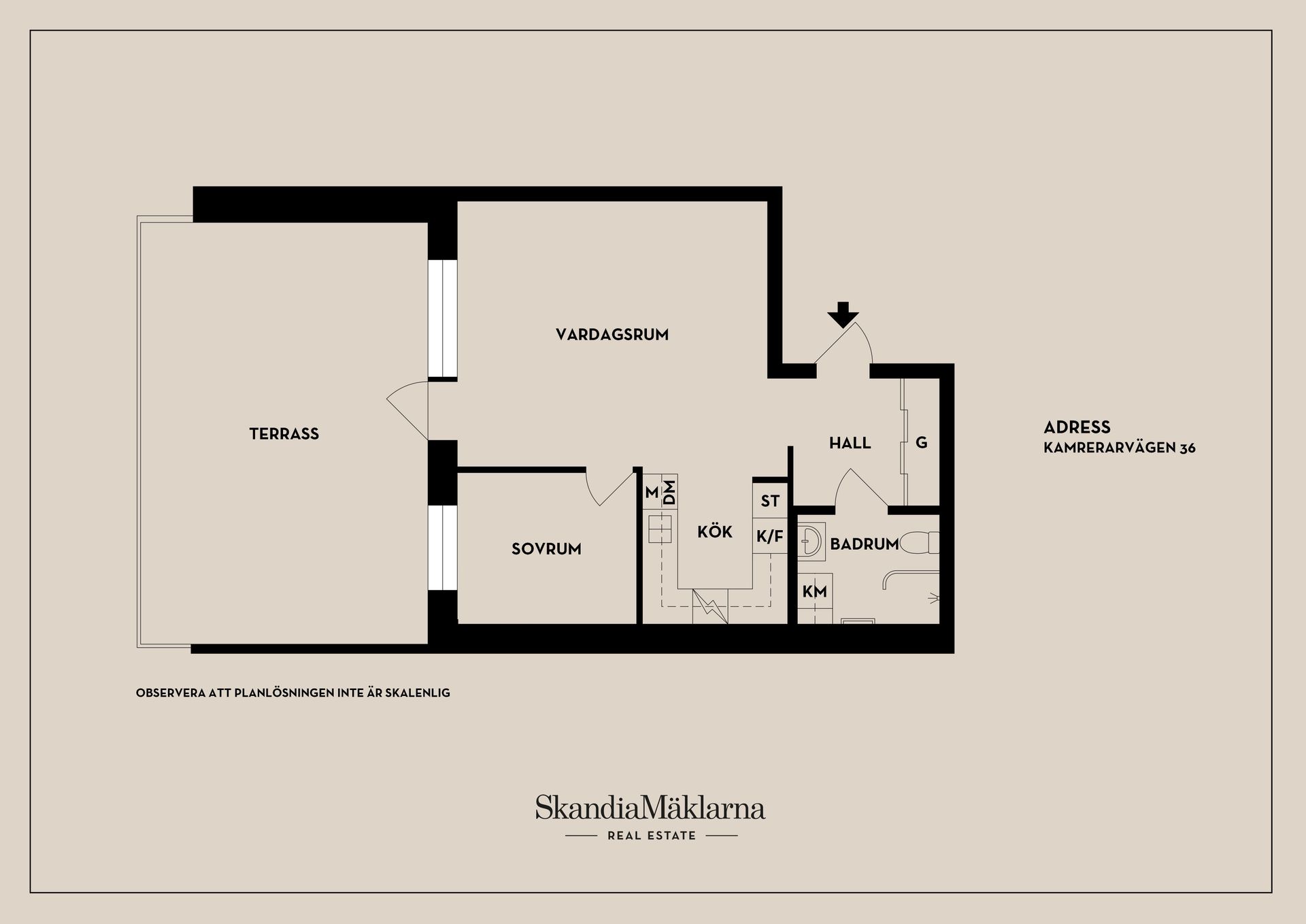 Bostadsrätt, Kamrerarvägen 36, Stockholm