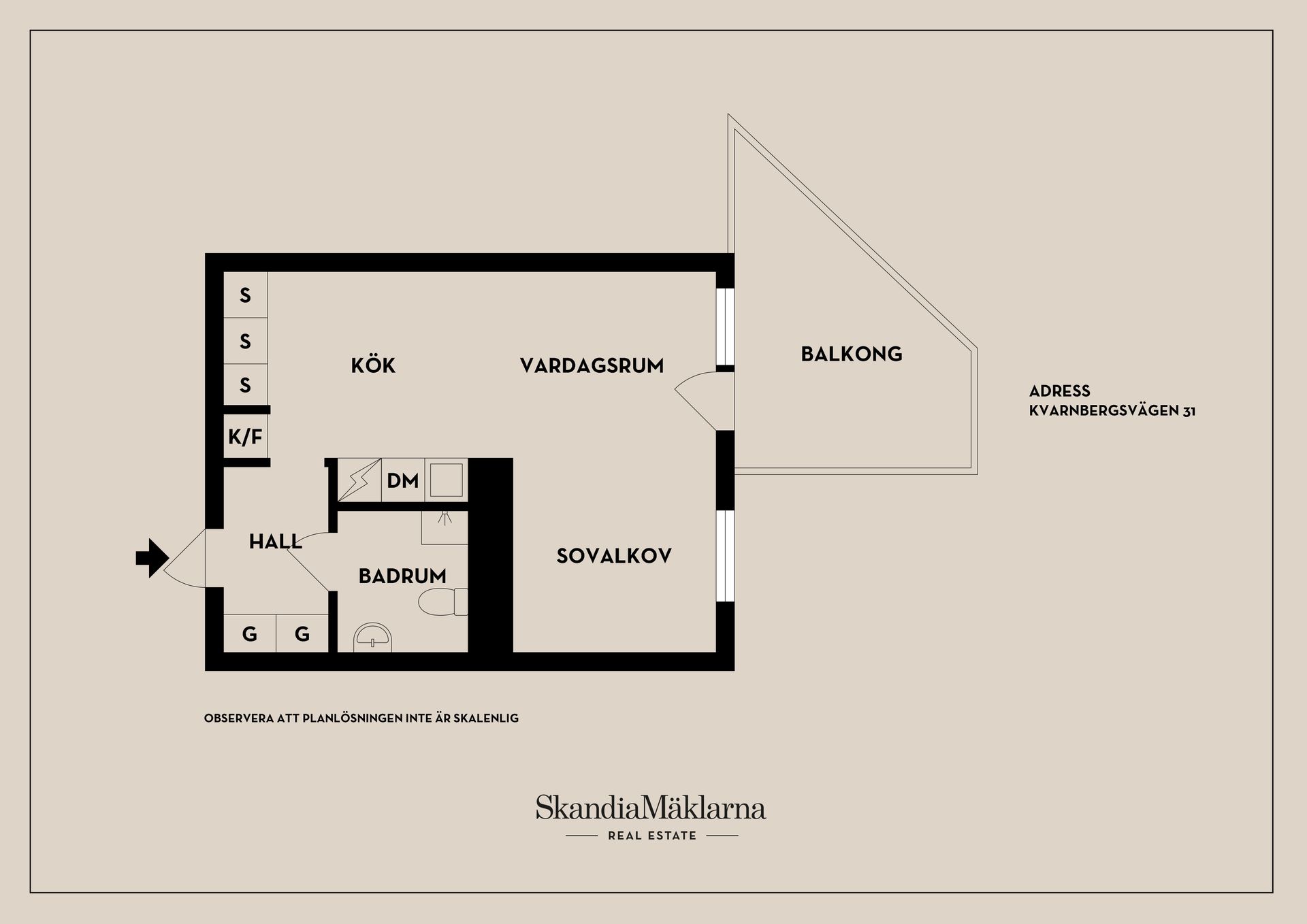 Bostadsrätt, Kvarnbergsvägen 31, Huddinge