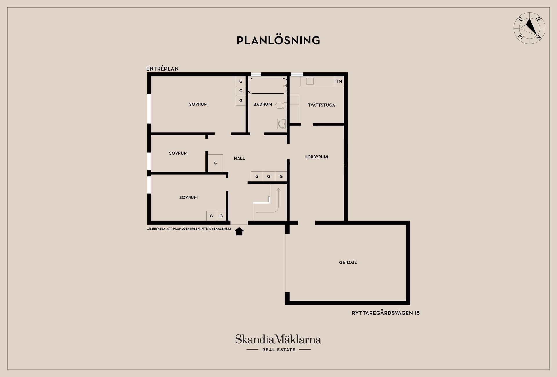 Villa, Ryttaregårdsvägen 15, Skara