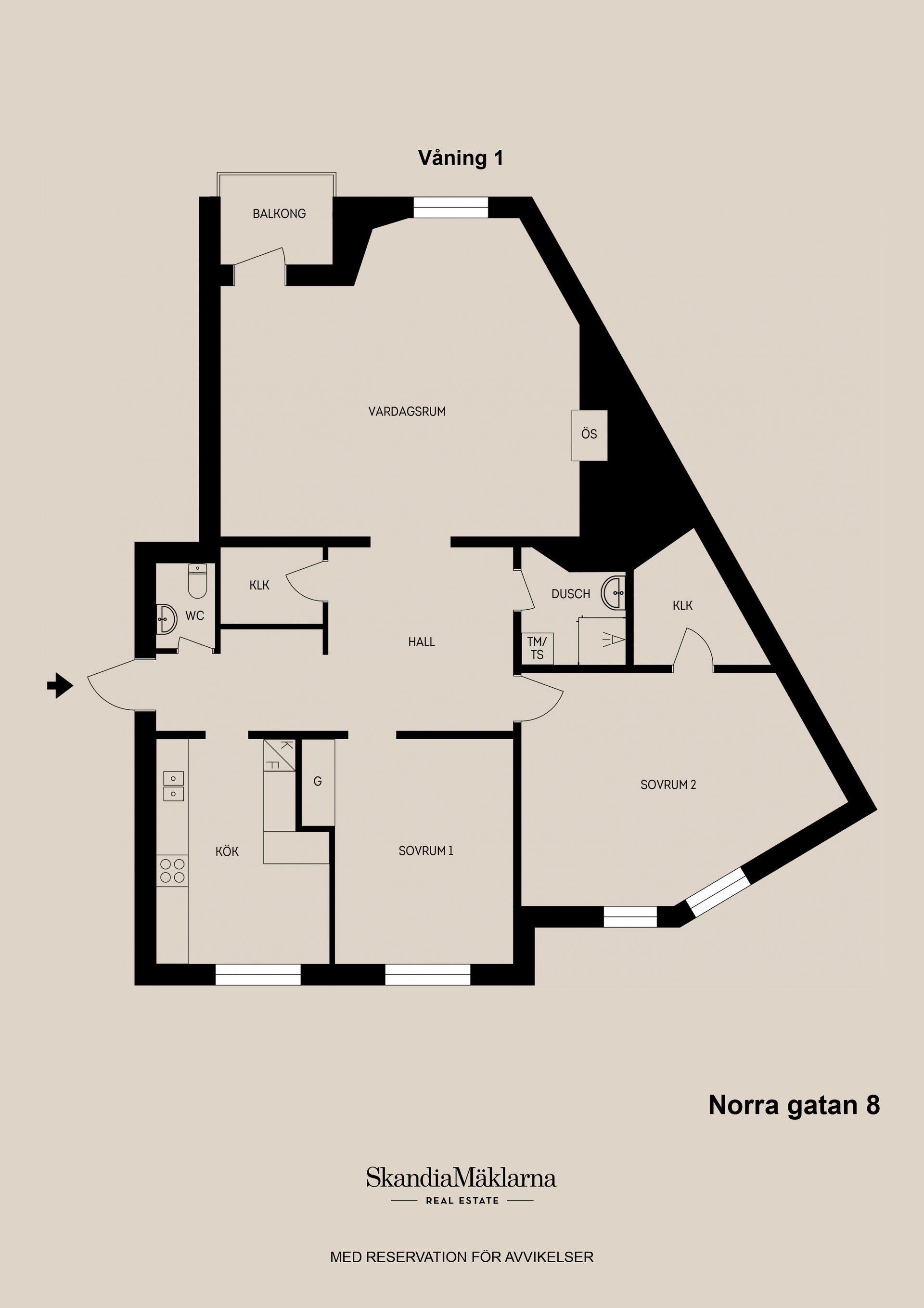 Bostadsrätt, Norra gatan 8, Gävle