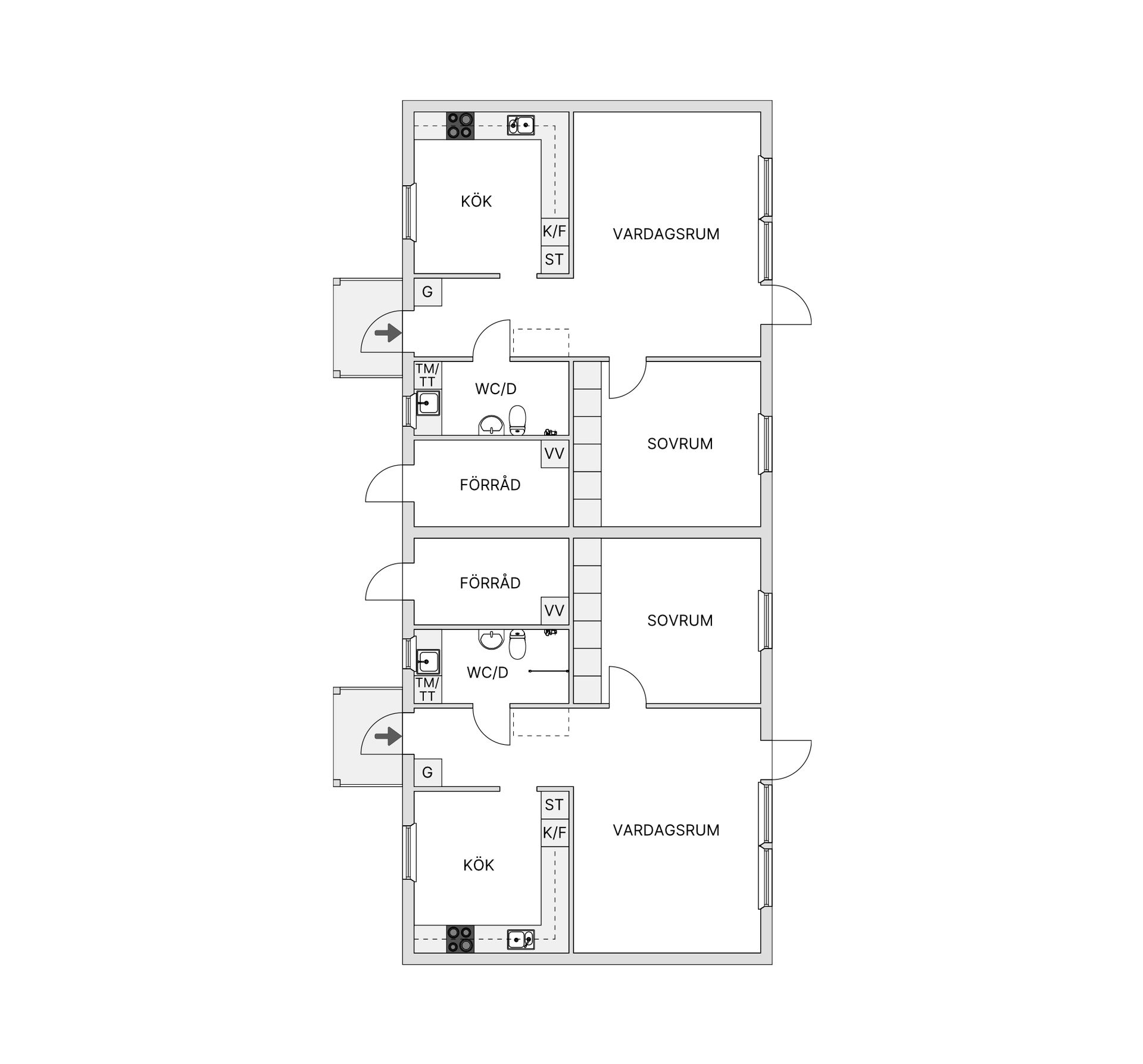 Villa, Radhus, Långgatan 15A, Vallberga, Laholm