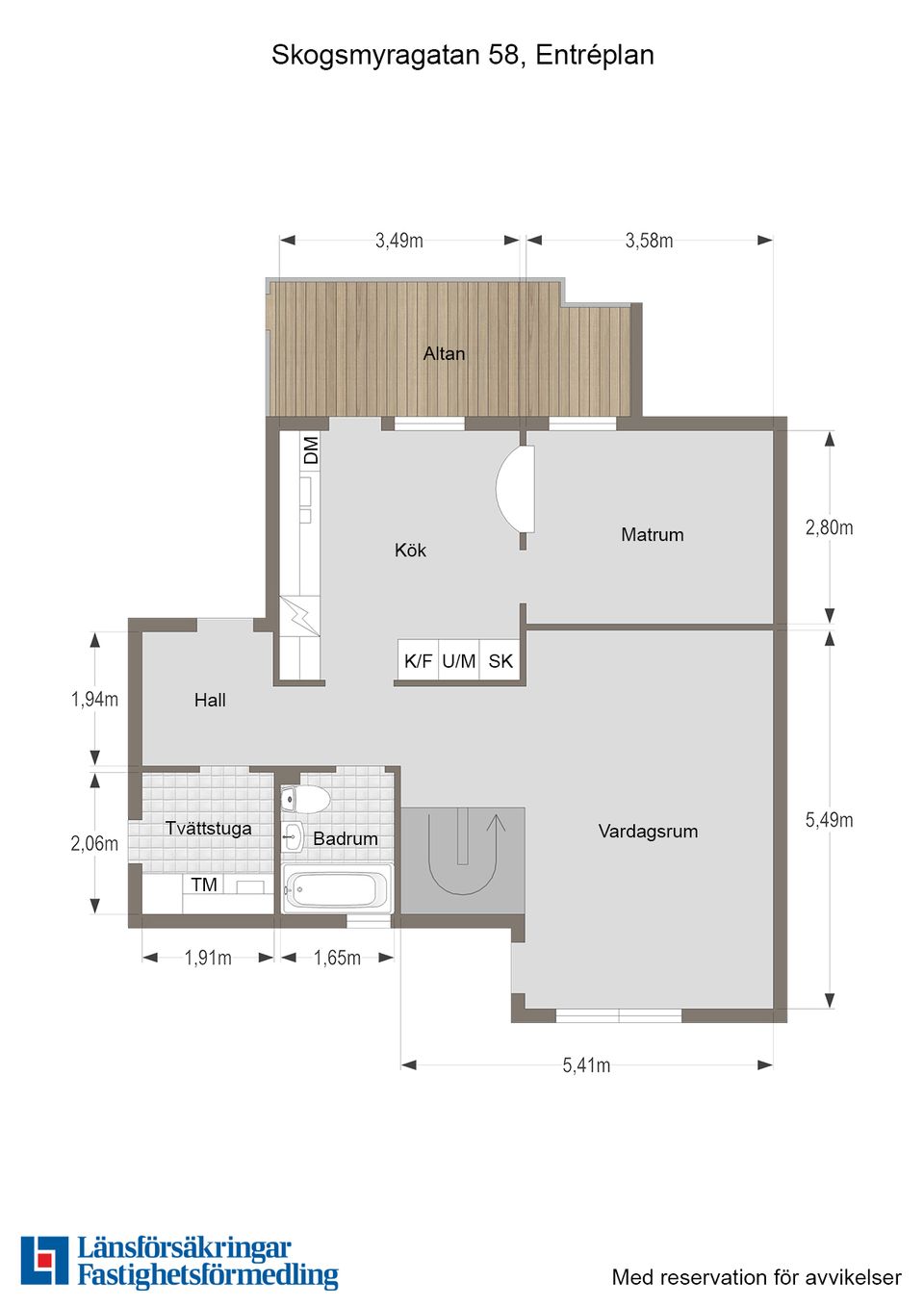 Villa, Radhus, Skogsmyragatan 58, Gånsta, Enköping