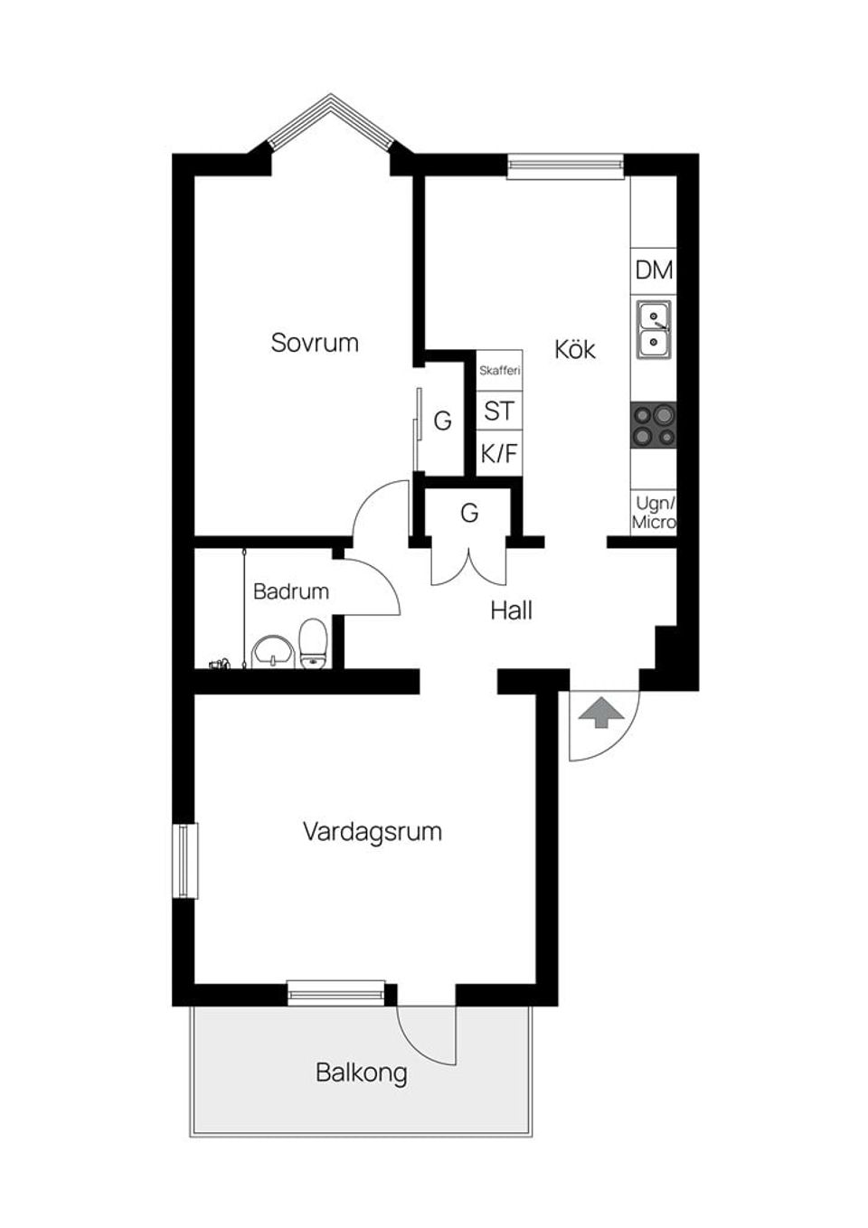 Bostadsrätt, Erik Dahlbergsvägen 79, Centralt, Karlshamn