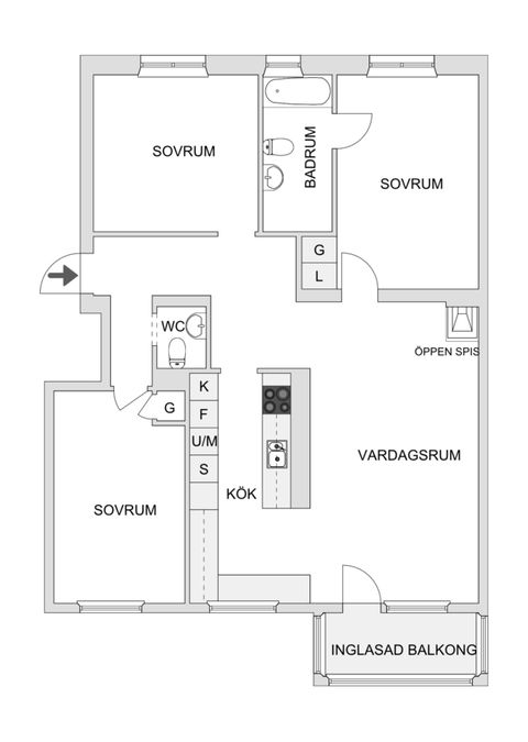 Bostadsrätt, Östra nygatan 108A, Älvsbacka, Skellefteå