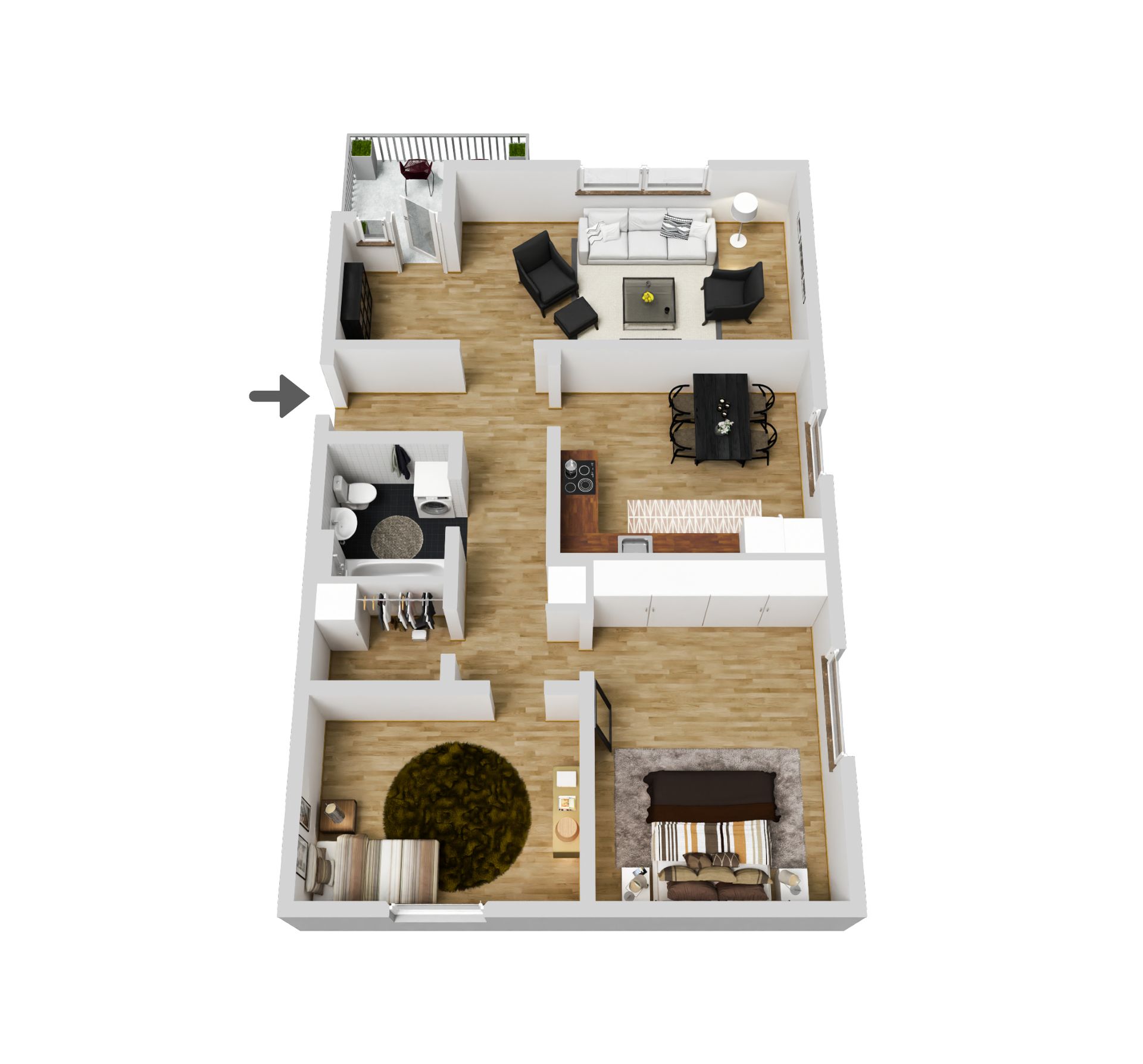 Bostadsrätt, Centrumvägen 58B, Centrum, Kalix