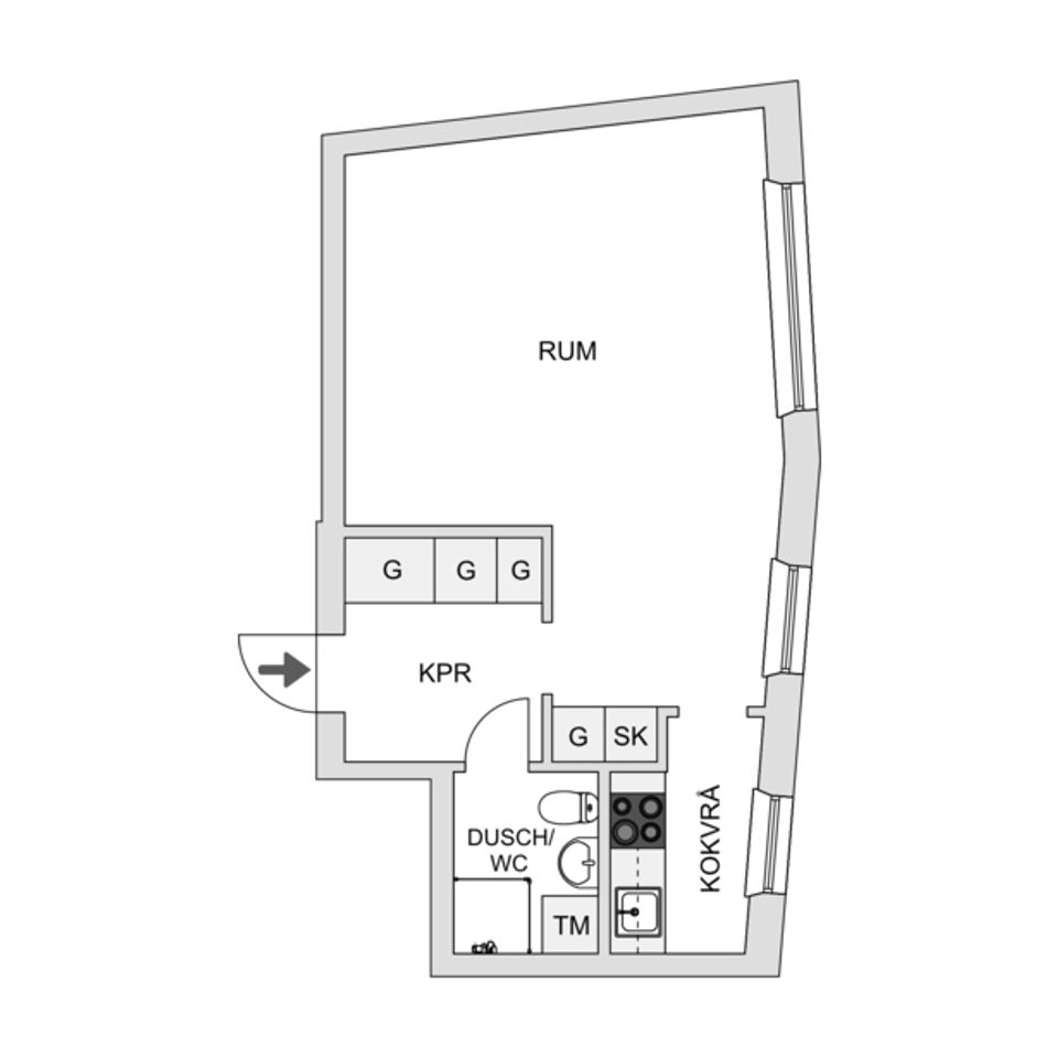 Bostadsrätt, Östra Vittusgatan 7B, Trossö, Karlskrona