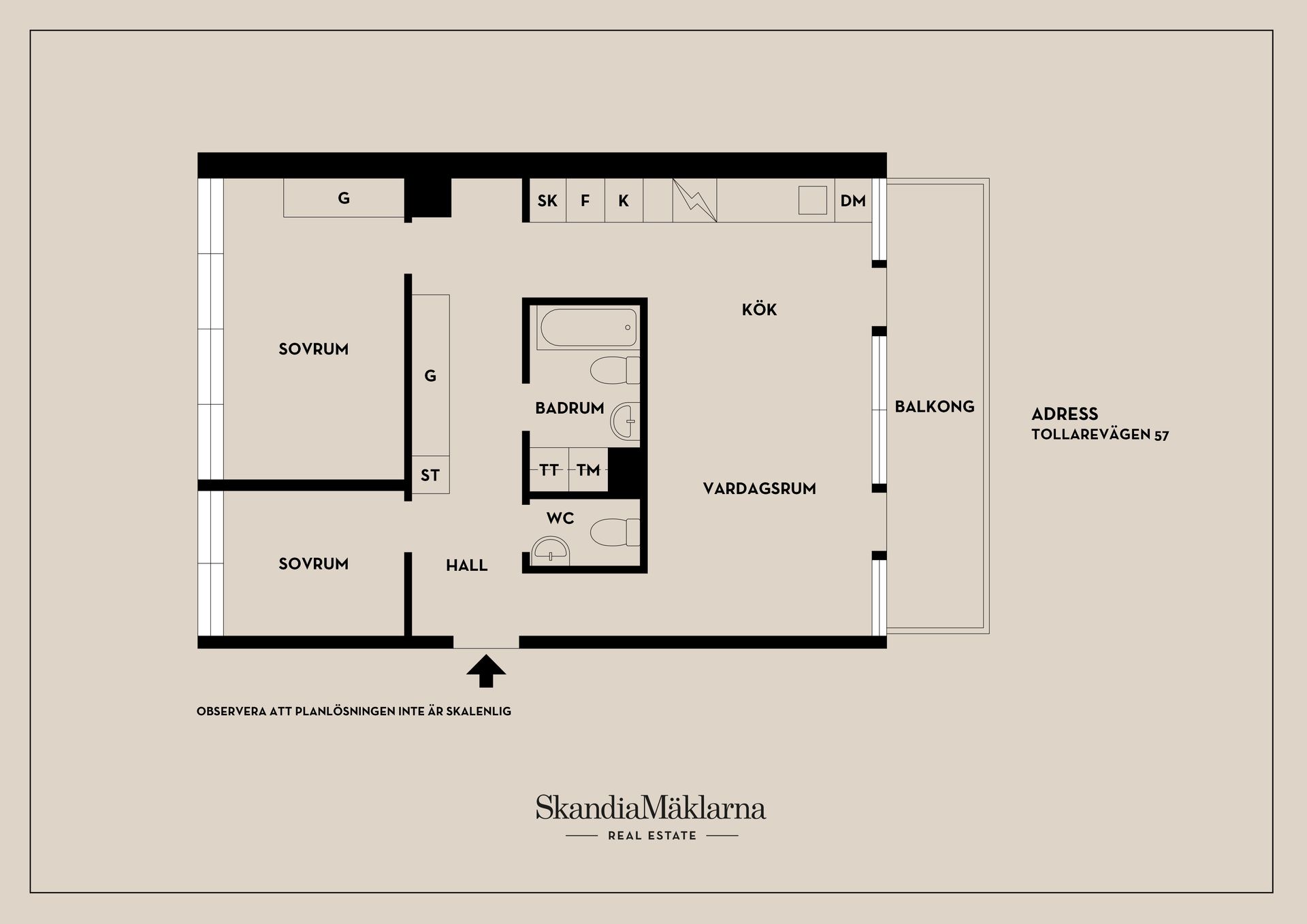 Bostadsrätt, Tollarevägen 57, Tollare, Nacka