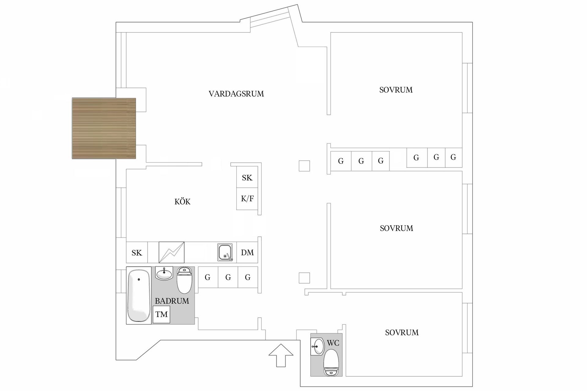 Bostadsrätt, Gåshällsvägen 4, 2tr, Kärrtorp, Stockholm