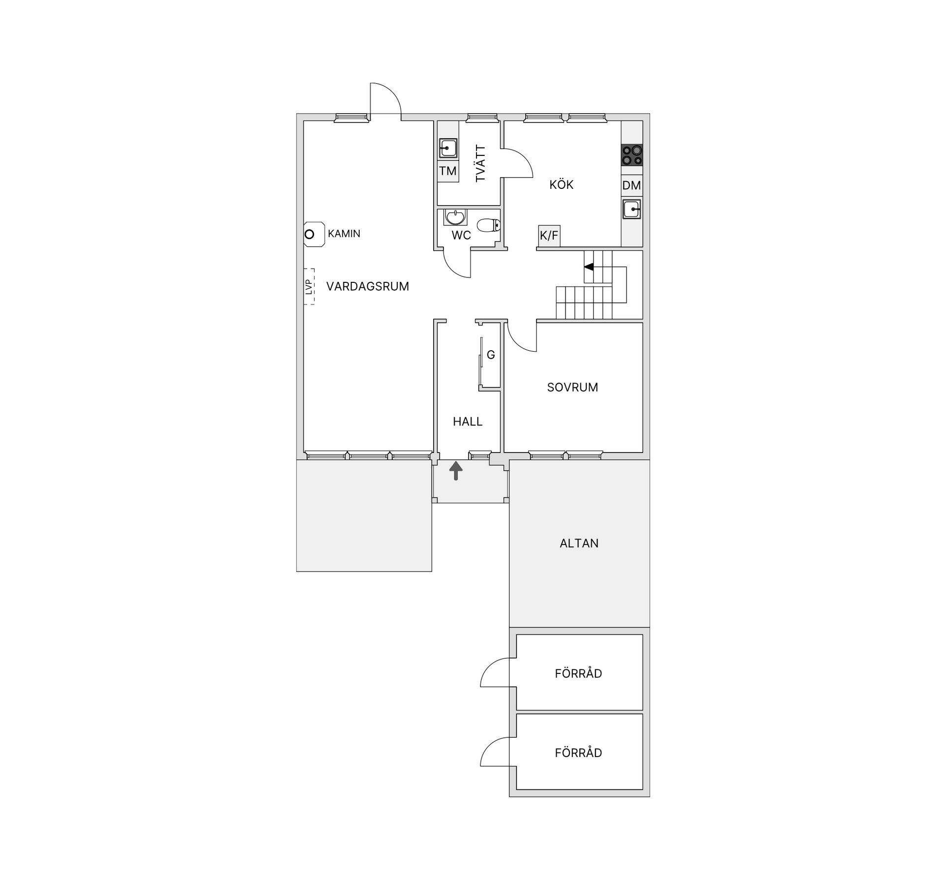 Villa, Radhus, Tolvmansvägen 30, Brunflo, Östersund