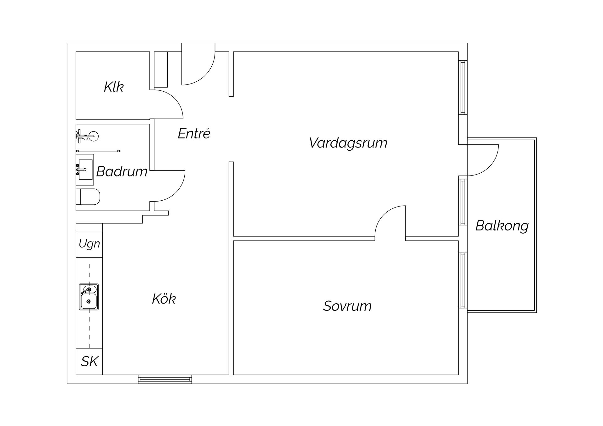 Bostadsrätt, Tomtegränd 8C, Haga, Sundsvall
