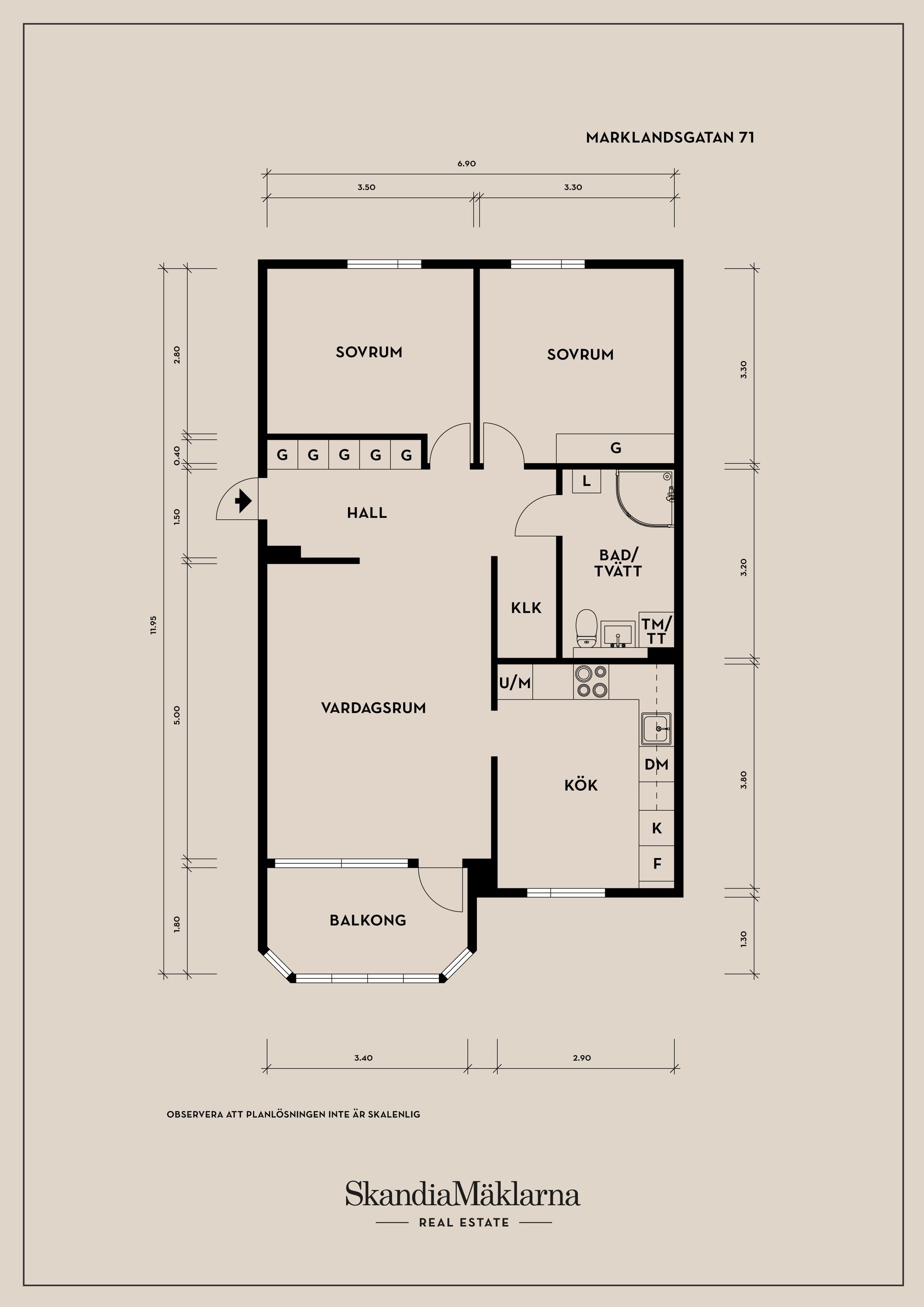 Bostadsrätt, Marklandsgatan 71, Högsbo, Göteborg
