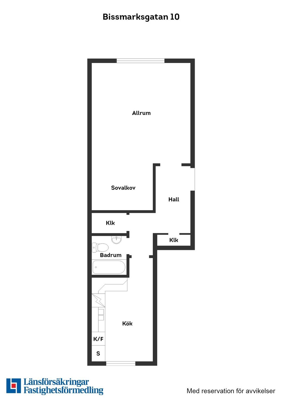 Bostadsrätt, Bissmarksgatan 10, Centrum, Halmstad
