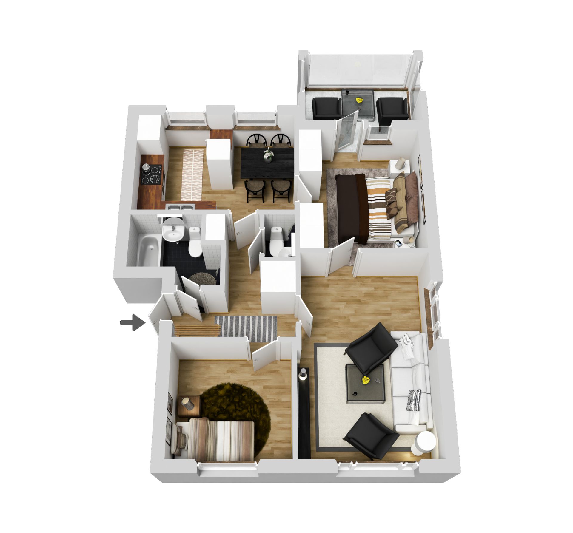 Bostadsrätt, Harabergsgatan 13C, Centralt, Ljungby