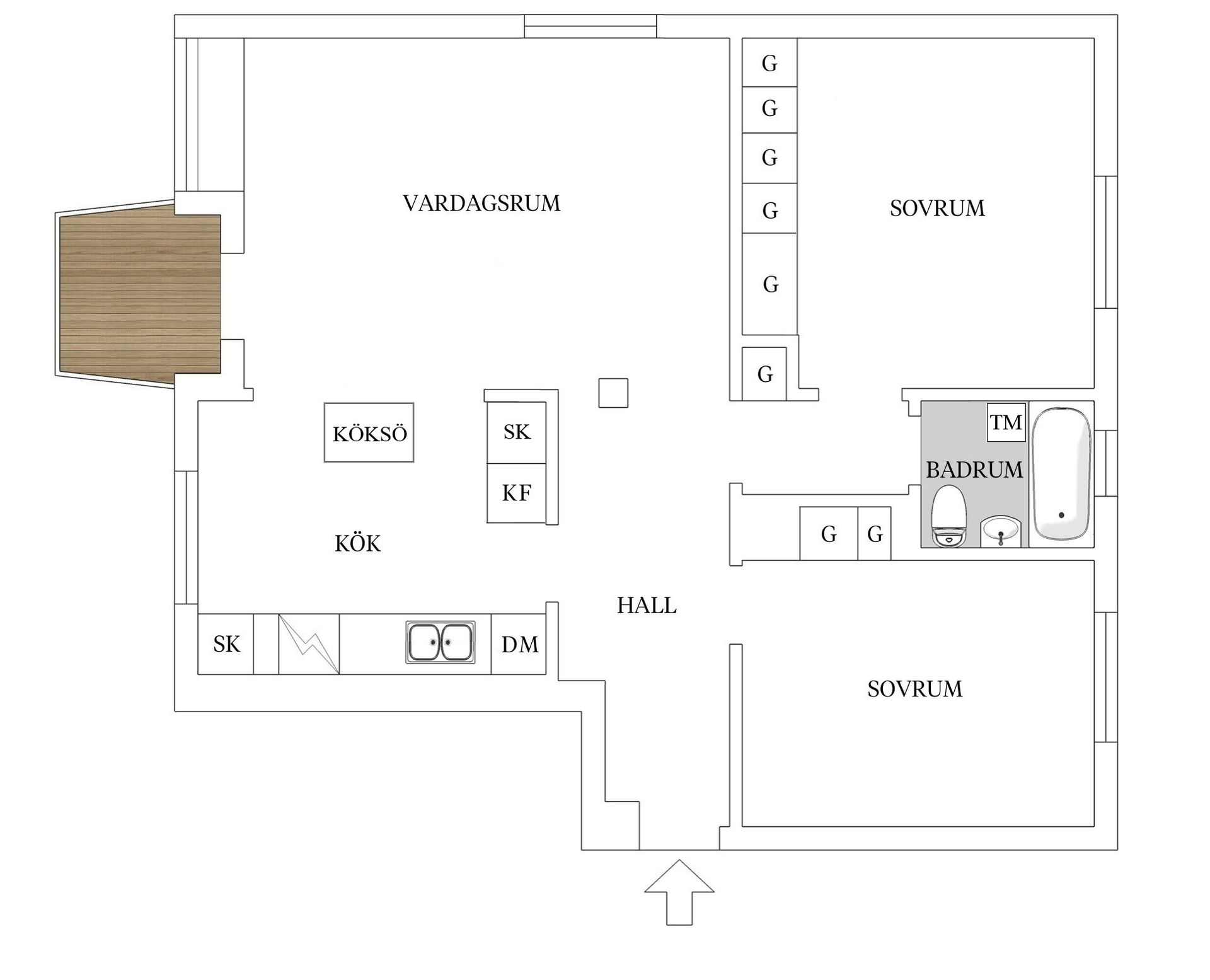 Bostadsrätt, Gåshällsvägen 8, 2tr, Kärrtorp, Stockholm
