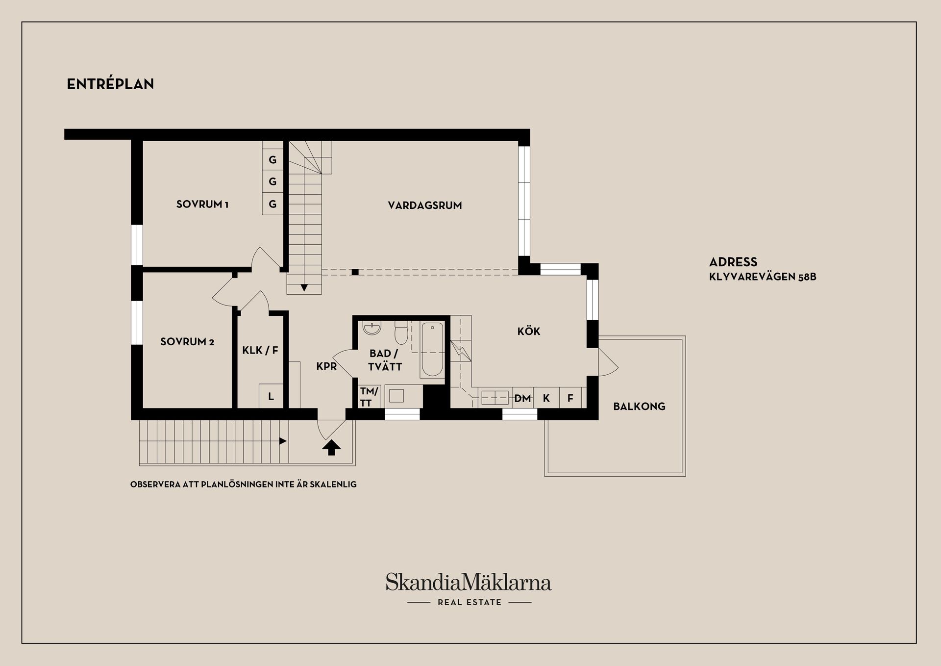 Bostadsrätt, Klyvarevägen 58B, Skogalund, Nacka
