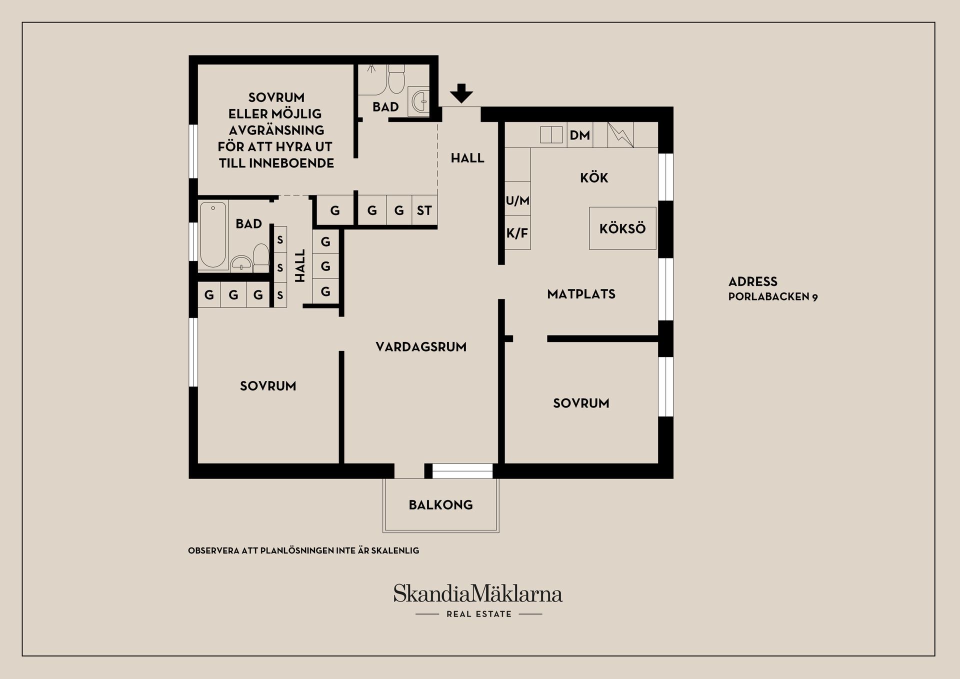 Bostadsrätt, Porlabacken 9, Hagsätra, Stockholm