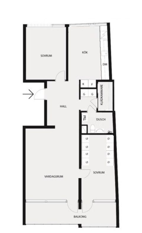Bostadsrätt, Meteorvägen 54, 3tr, Grindtorp, Täby