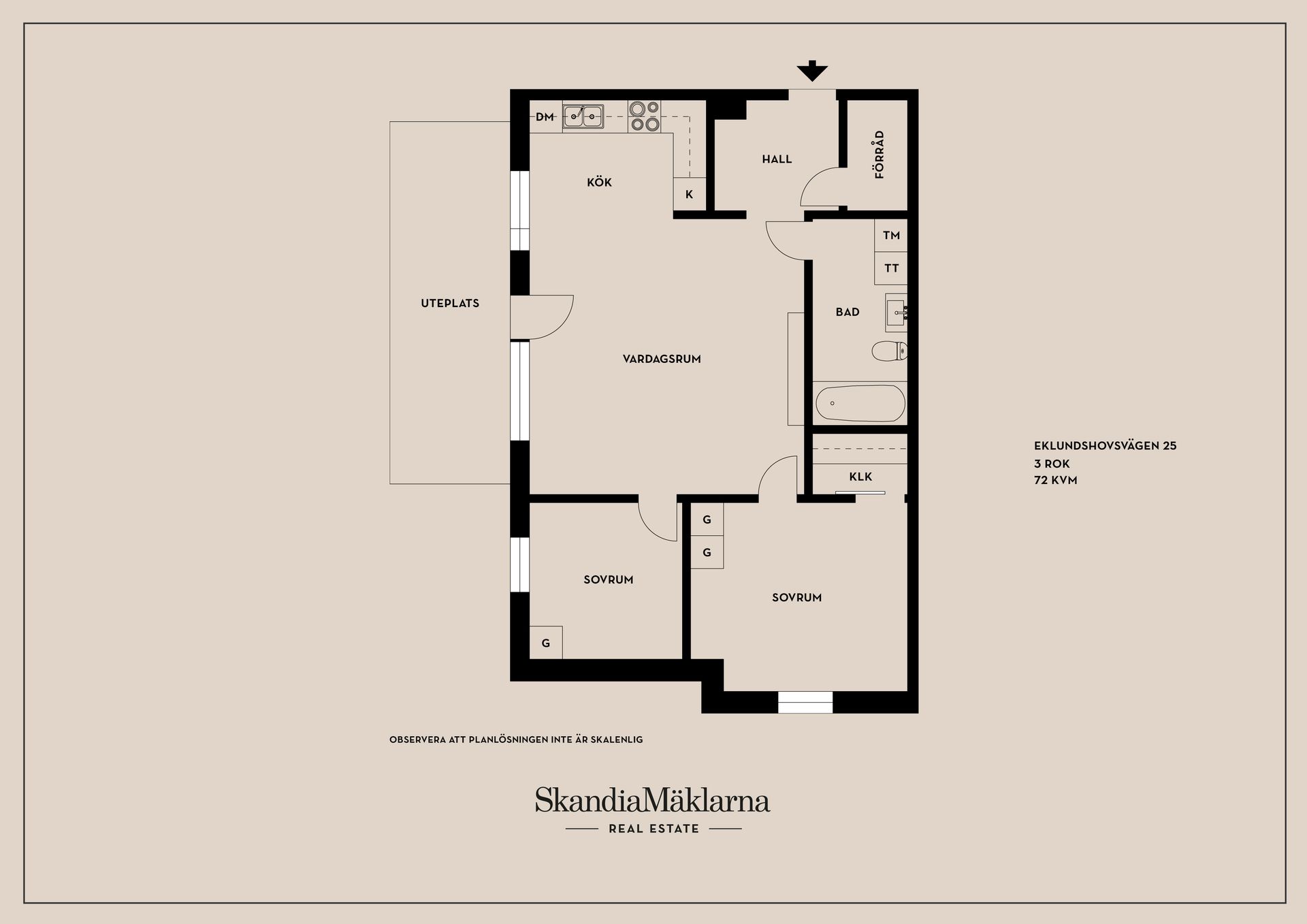 Bostadsrätt, Eklundshovsvägen 25, Riksten, Botkyrka