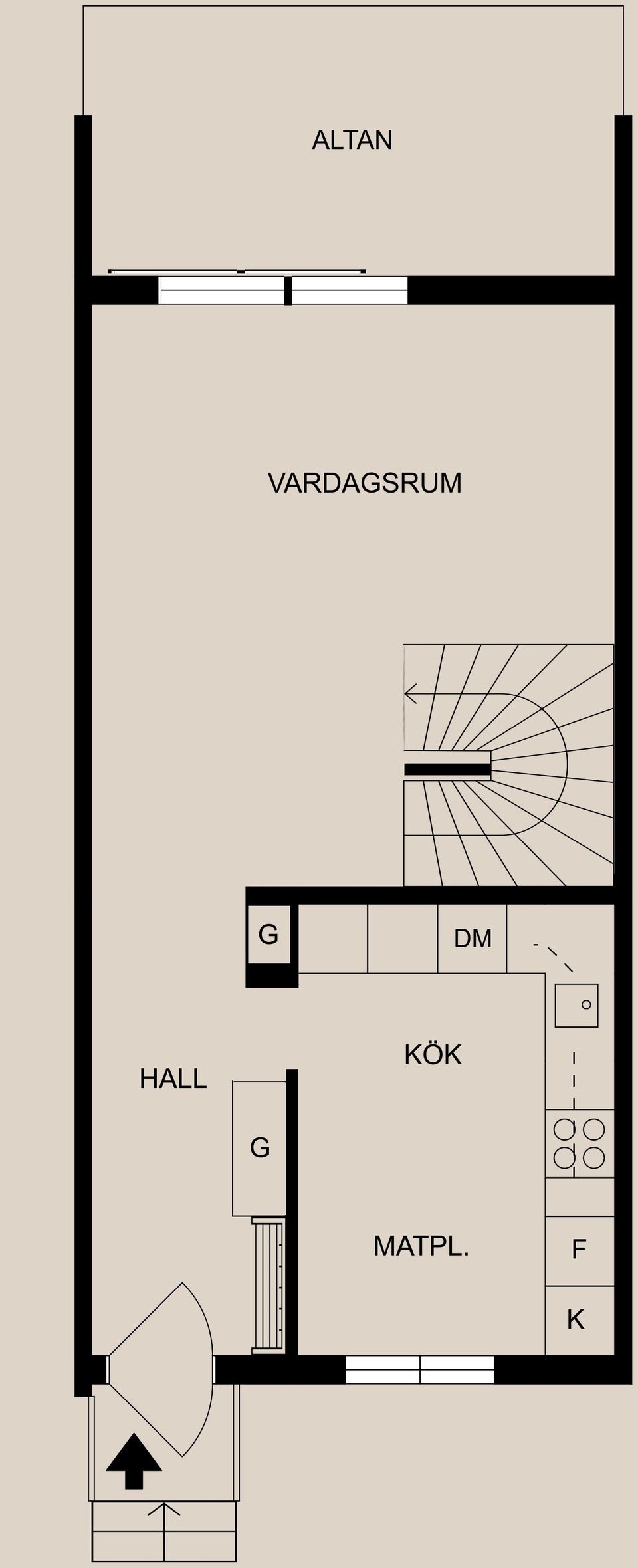 Radhus, Norrgårdsvägen 13B, Pryssgården, Norrköping