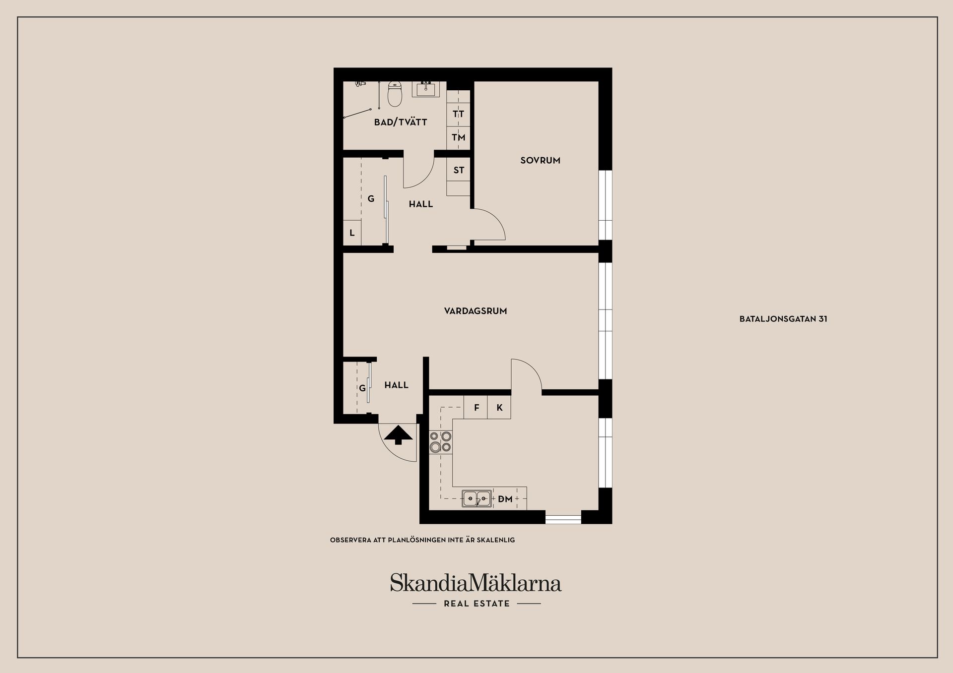 Bostadsrätt, Bataljonsgatan 31, Södra Ekkällan, Linköping